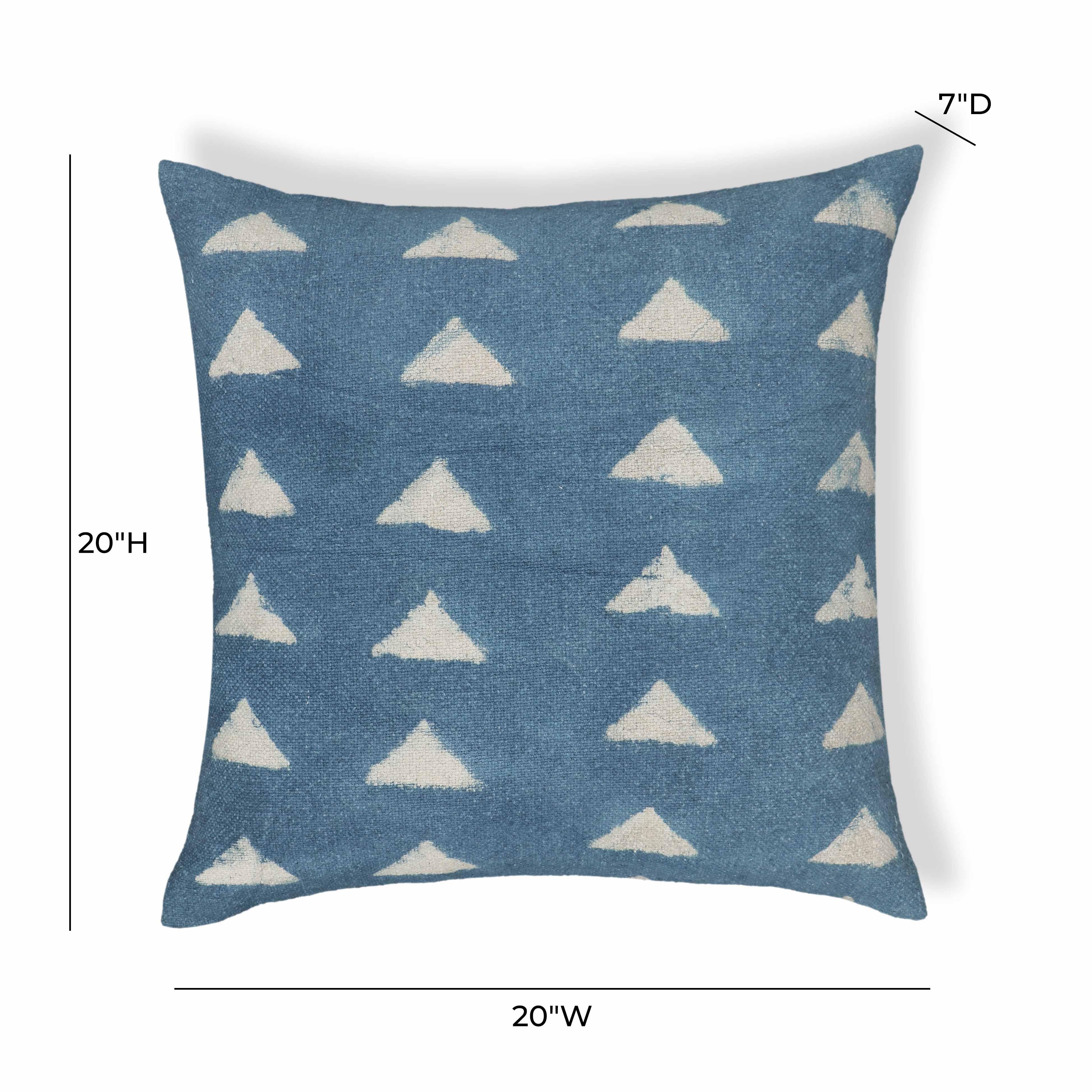 Indigo Triangles Cotton 20" Square Accent Pillow Pillows TOV Furniture , Black Friday Sale TOV Furniture Furniture Sale, Old Bones Co, Mid Century Furniture Sale, Four Hands Furniture, Black Friday Sale Indigo Triangles Cotton 20" Square Accent Pillow,Gus Sale, Perigold Indigo Triangles Cotton 20" Square Accent Pillow Pillows Black Friday Sale , Perigold Sale Indigo Triangles Cotton 20" Square Accent Pillow,Indigo Triangles Cotton 20" Square Accent Pillow Lulu and Georgia, Burke Decor Sale Indigo Triangles