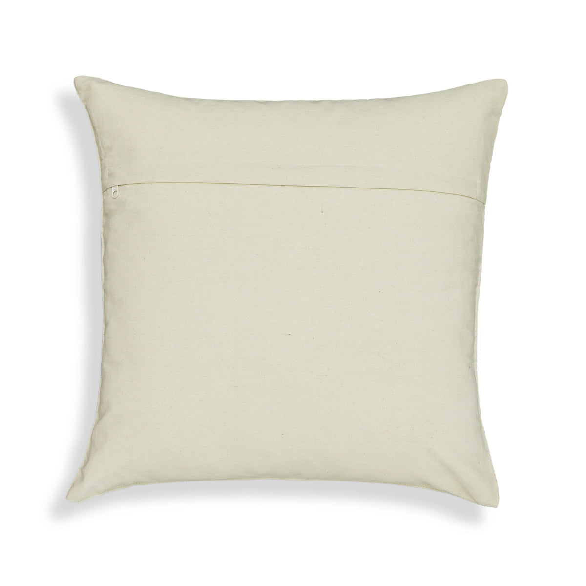 Aztec 20" Cream & Indigo Wool Square Throw Pillow Cover