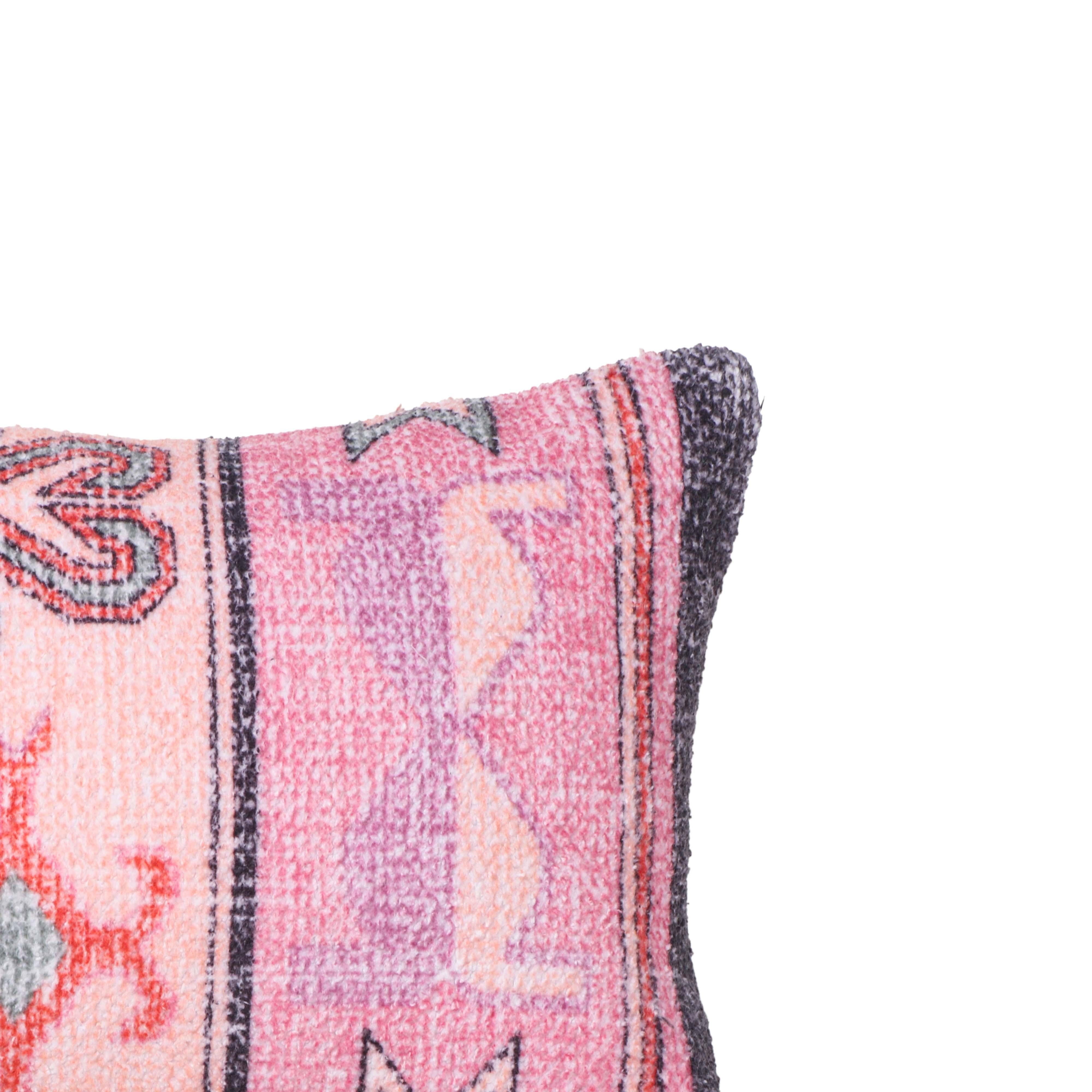 Persia 27"X10" Pink Cotton Bolster Pillow
