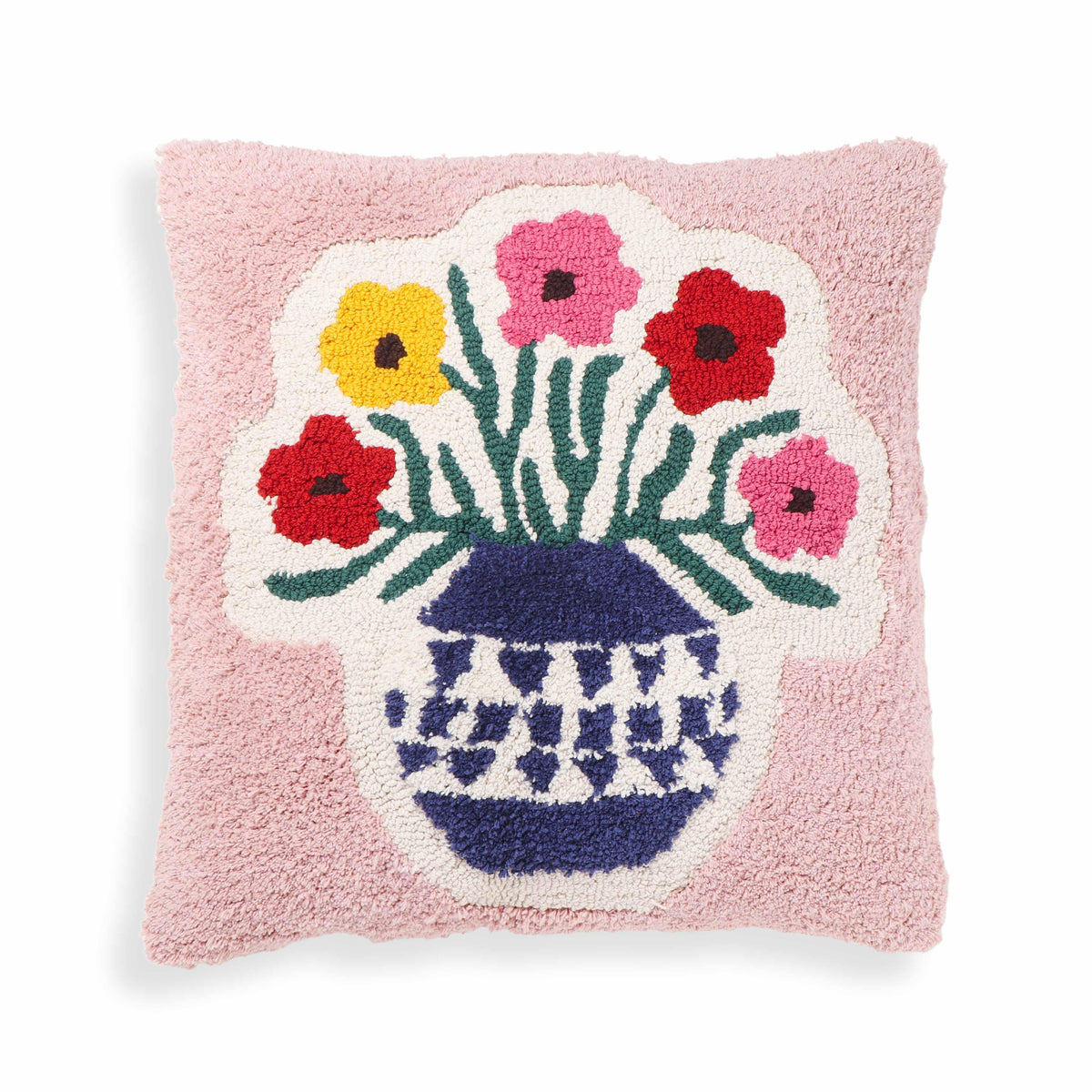 Blossom 20" Tufted Cotton Square Throw Pillow Cover by TOV Furniture