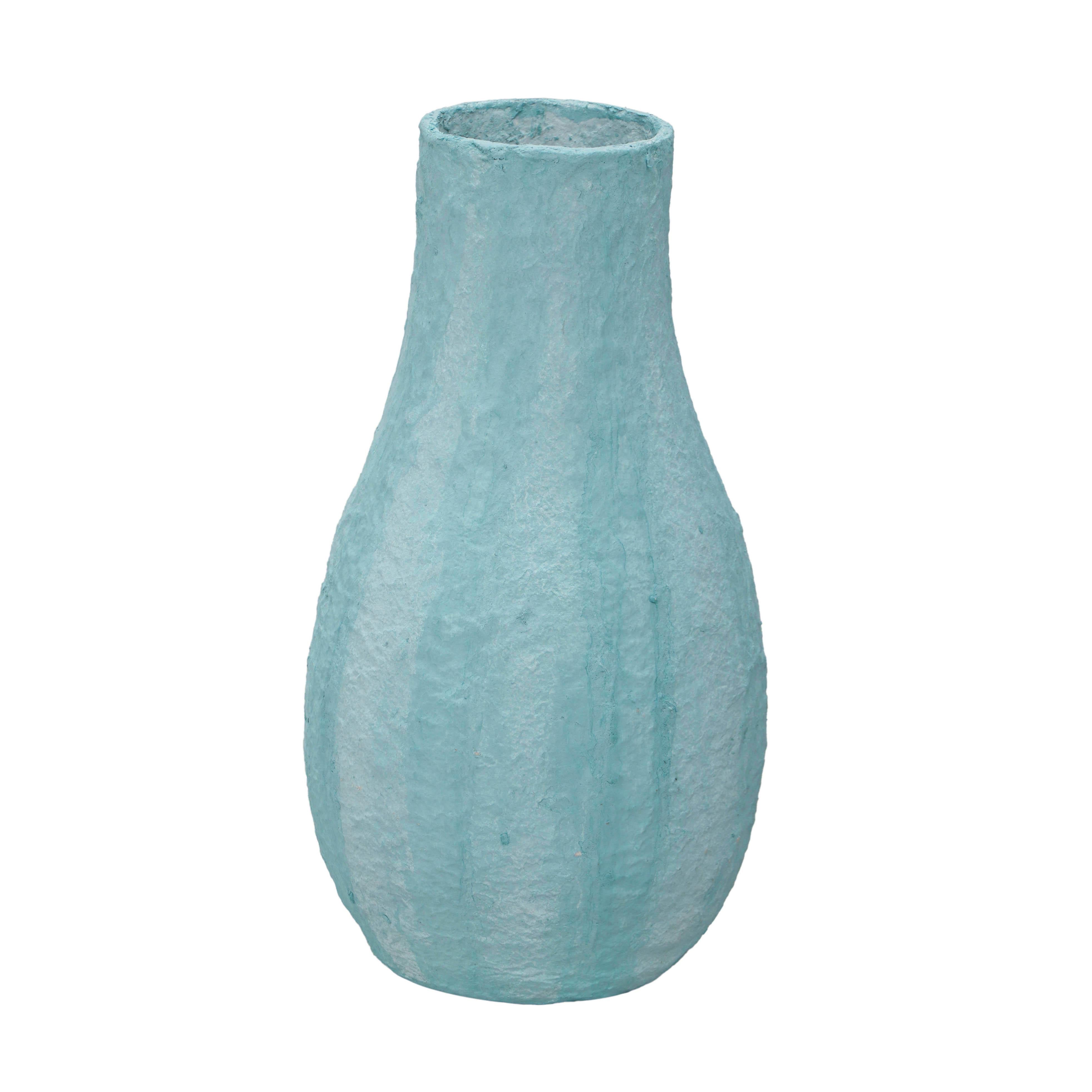 Cotton Mache Cloudy Blue Vase