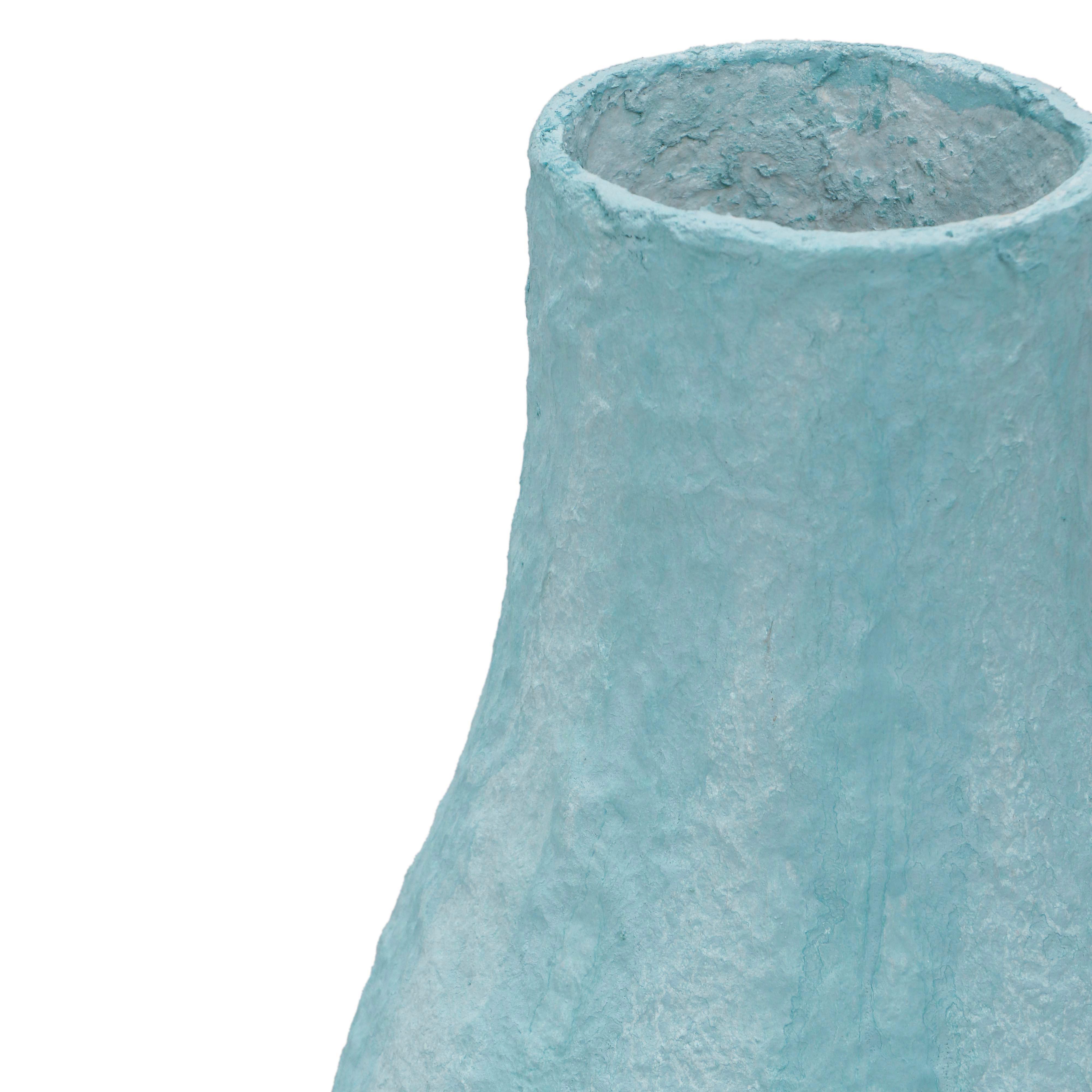 Cotton Mache Cloudy Blue Vase
