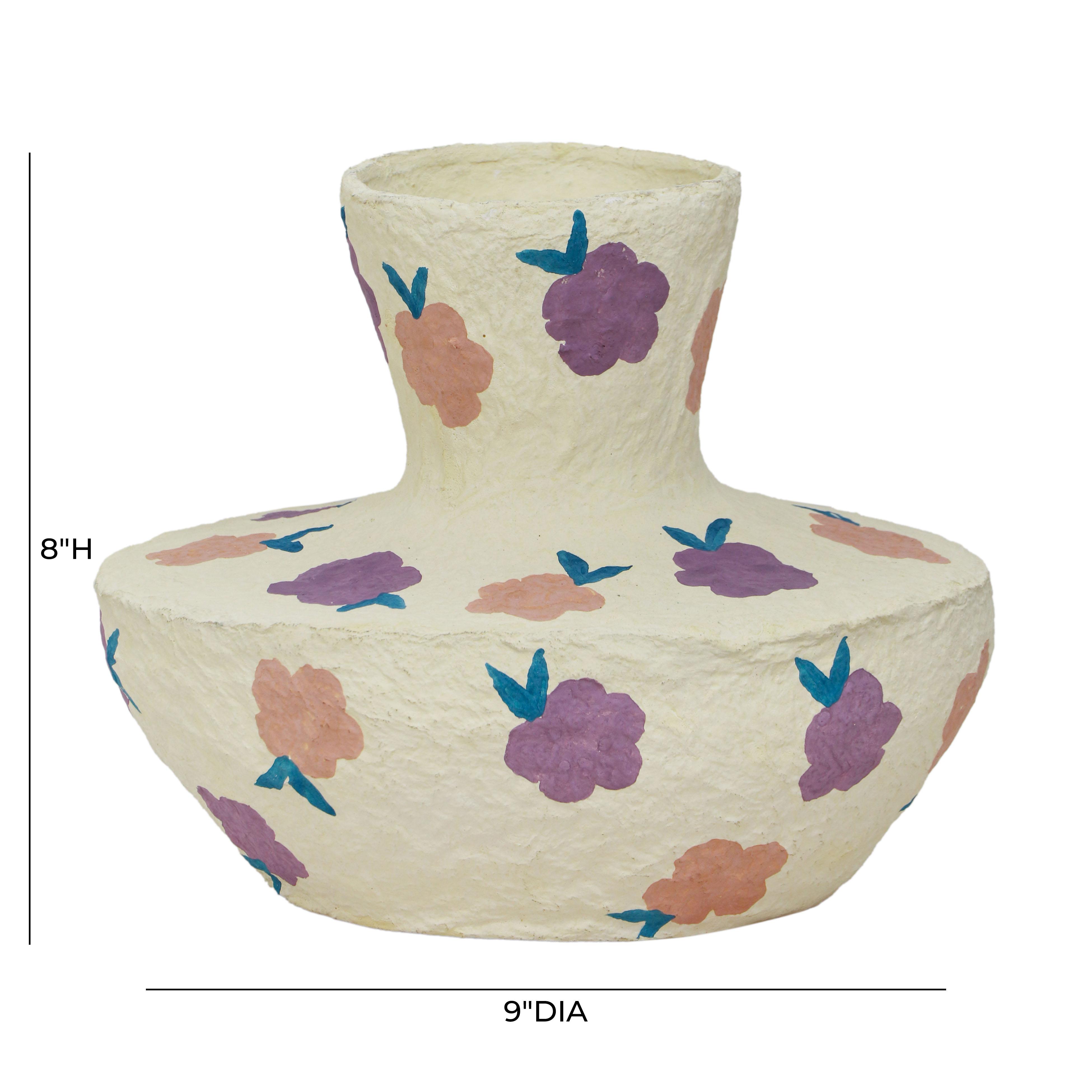 Cotton Mache Spring Blossoms Vase