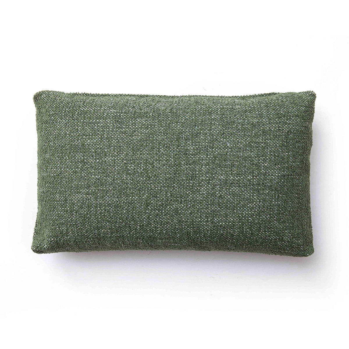 Malolo 20"X12" Green Basketweave Rectangular Vegan-Down Throw Pillow Cover