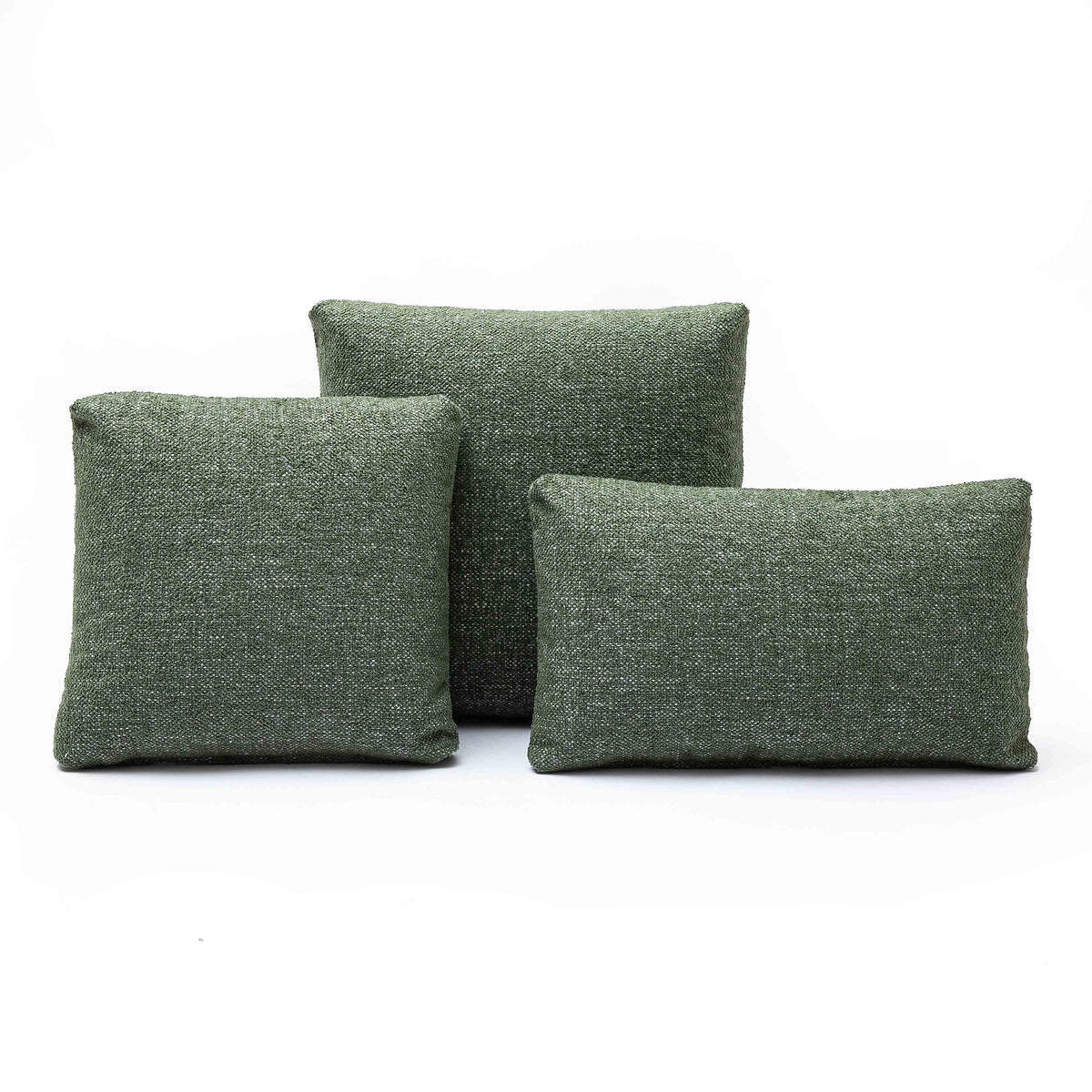 Malolo 20"X12" Green Basketweave Rectangular Vegan-Down Throw Pillow Cover