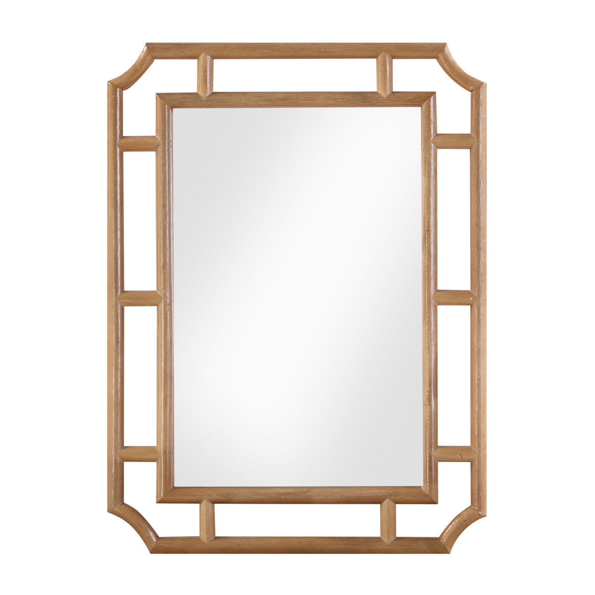 Cienna 24"x32" Natural Rattan Wall Mirror