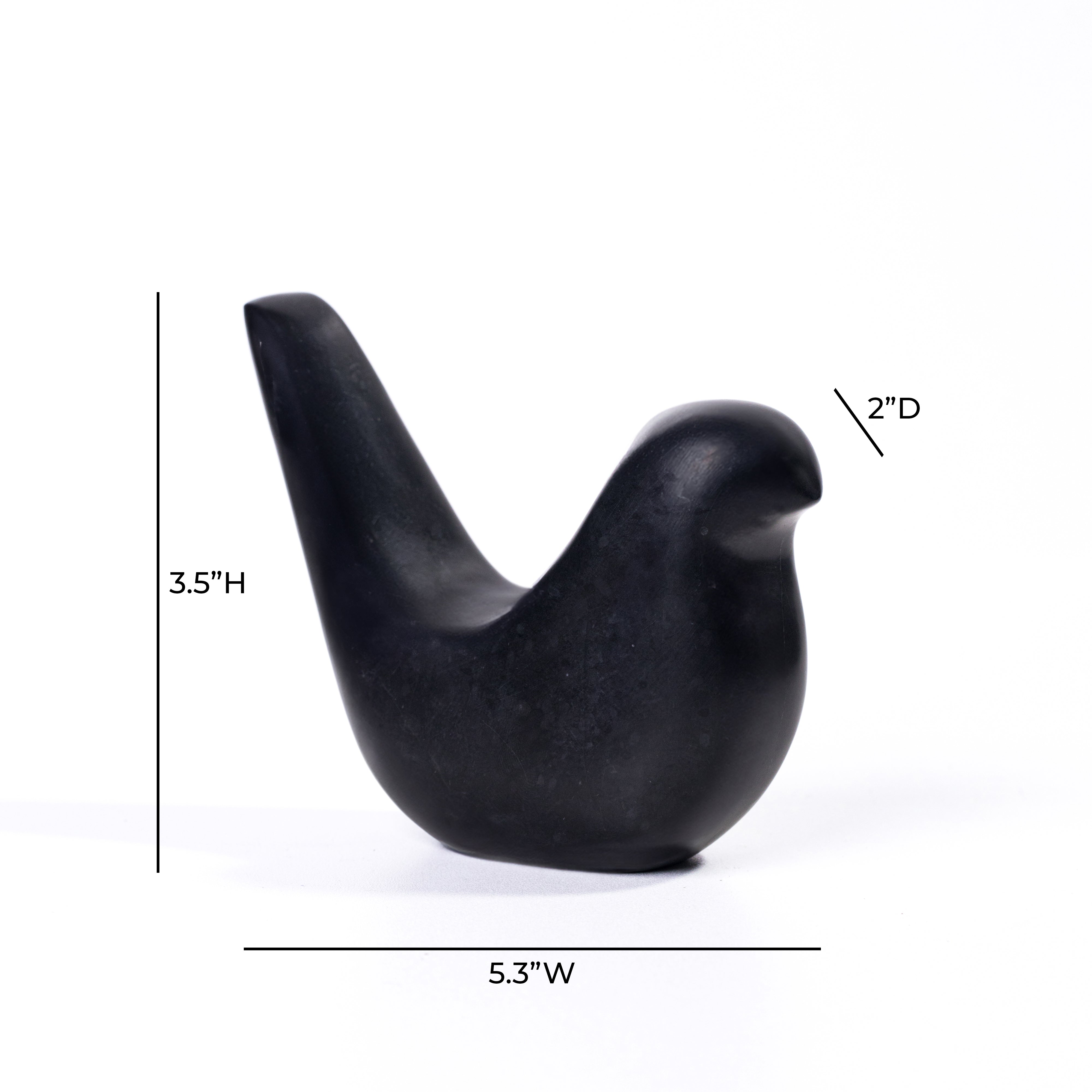Black Marble Bird Statue