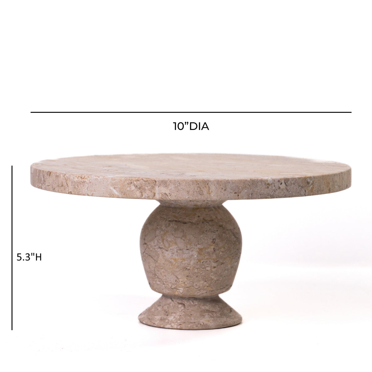 Natural Travertine Cake Stand