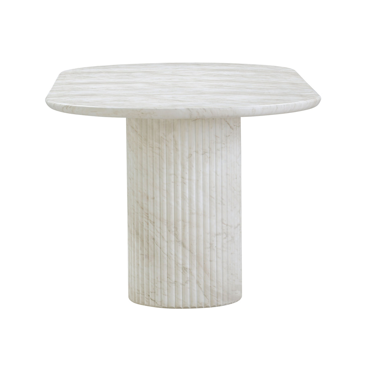 Brut 86" Concrete Patterned Indoor/Outdoor Oval Dining Table