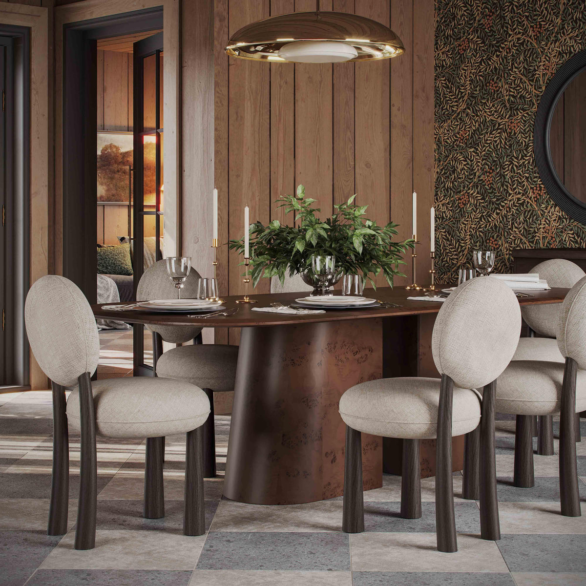 Sulley Cream Performance Chenille Dining Chair