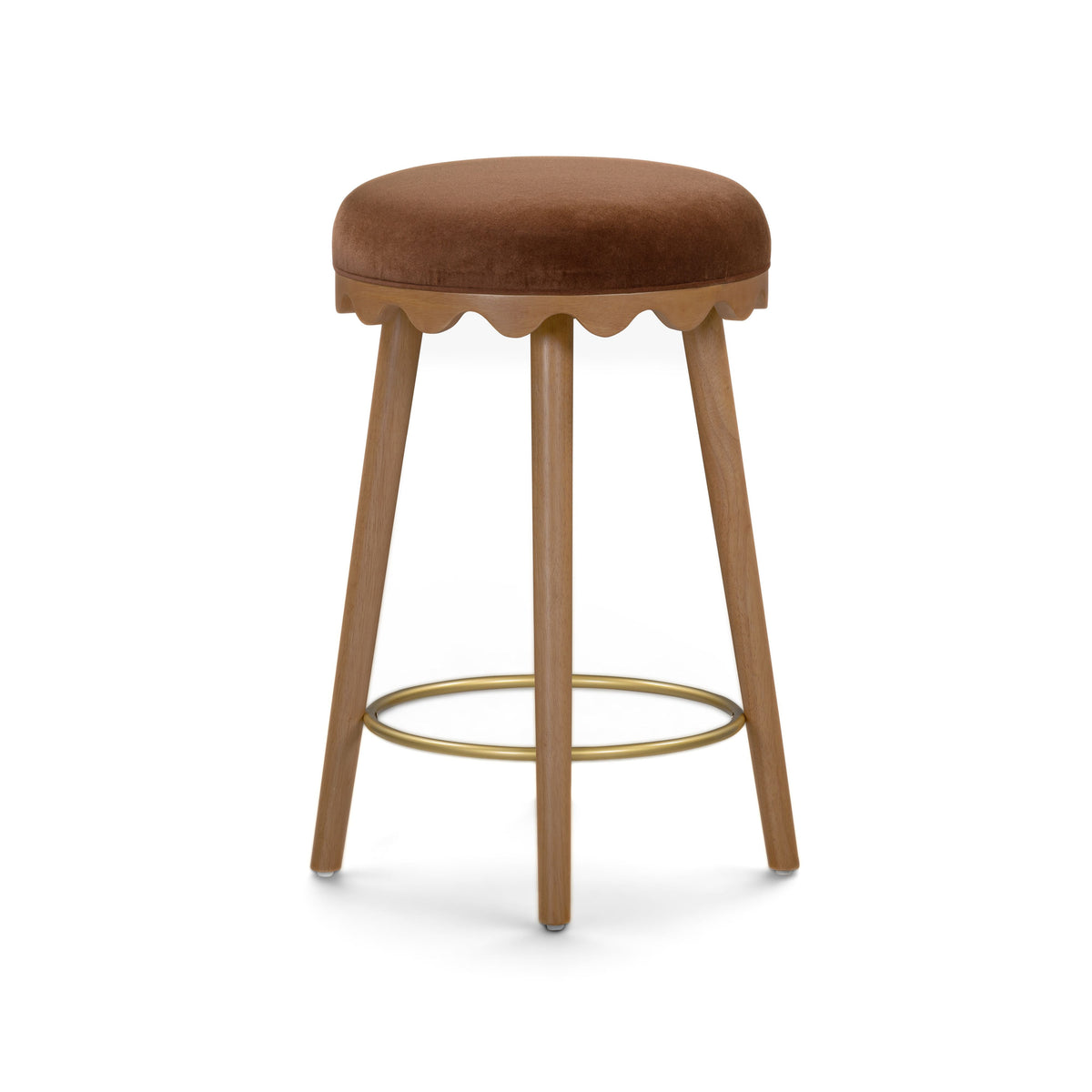 Oodle Performance Vegan Mohair Bar and Counter Stool