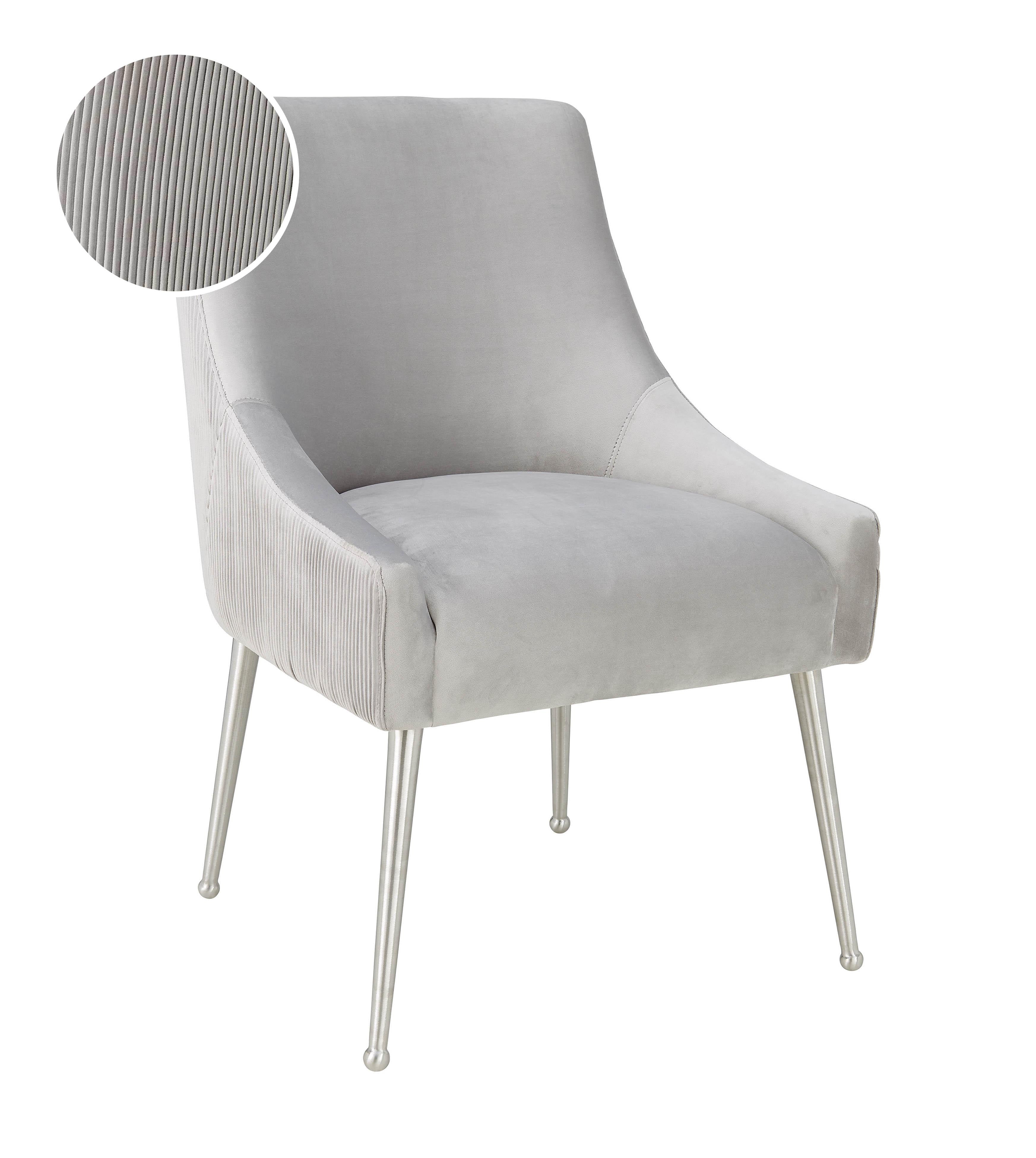 Beatrix Pleated Light Grey Velvet Side Chair - Silver Legs Dining Chairs TOV Furniture , Black Friday Sale TOV Furniture Furniture Sale, Old Bones Co, Mid Century Furniture Sale, Four Hands Furniture, Black Friday Sale Beatrix Pleated Light Grey Velvet Side Chair - Silver Legs,Gus Sale, Perigold Beatrix Pleated Light Grey Velvet Side Chair - Silver Legs Dining Chairs Black Friday Sale , Perigold Sale Beatrix Pleated Light Grey Velvet Side Chair - Silver Legs,Beatrix Pleated Light Grey Velvet Side Chair - Si