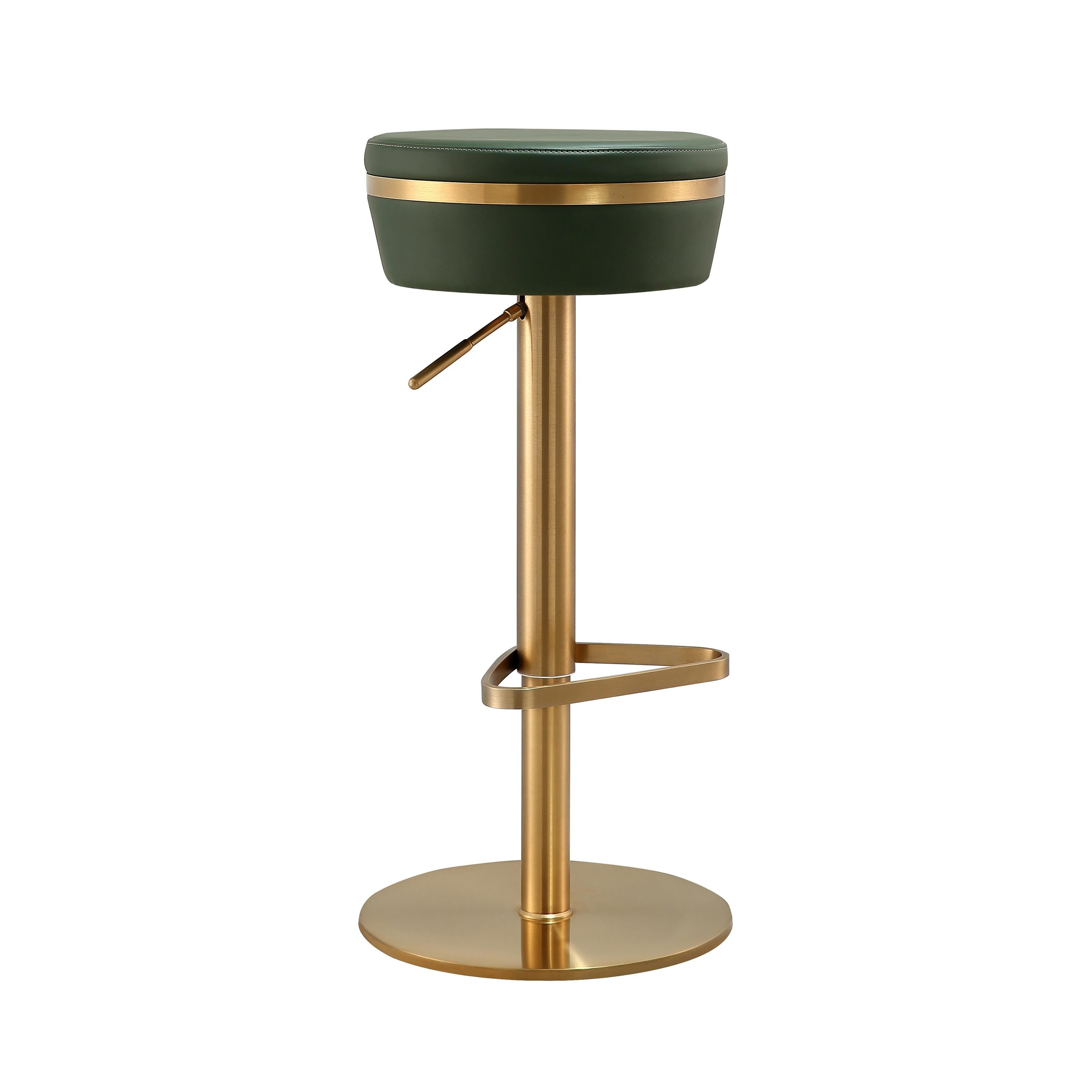 Astro Malachite Green Performance Vegan Leather and Gold Adjustable Stool Bar & Counter Stools TOV Furniture , Black Friday Sale TOV Furniture Furniture Sale, Old Bones Co, Mid Century Furniture Sale, Four Hands Furniture, Black Friday Sale Astro Malachite Green Performance Vegan Leather and Gold Adjustable Stool,Gus Sale, Perigold Astro Malachite Green Performance Vegan Leather and Gold Adjustable Stool Bar & Counter Stools Black Friday Sale , Perigold Sale Astro Malachite Green Performance Vegan Leather a