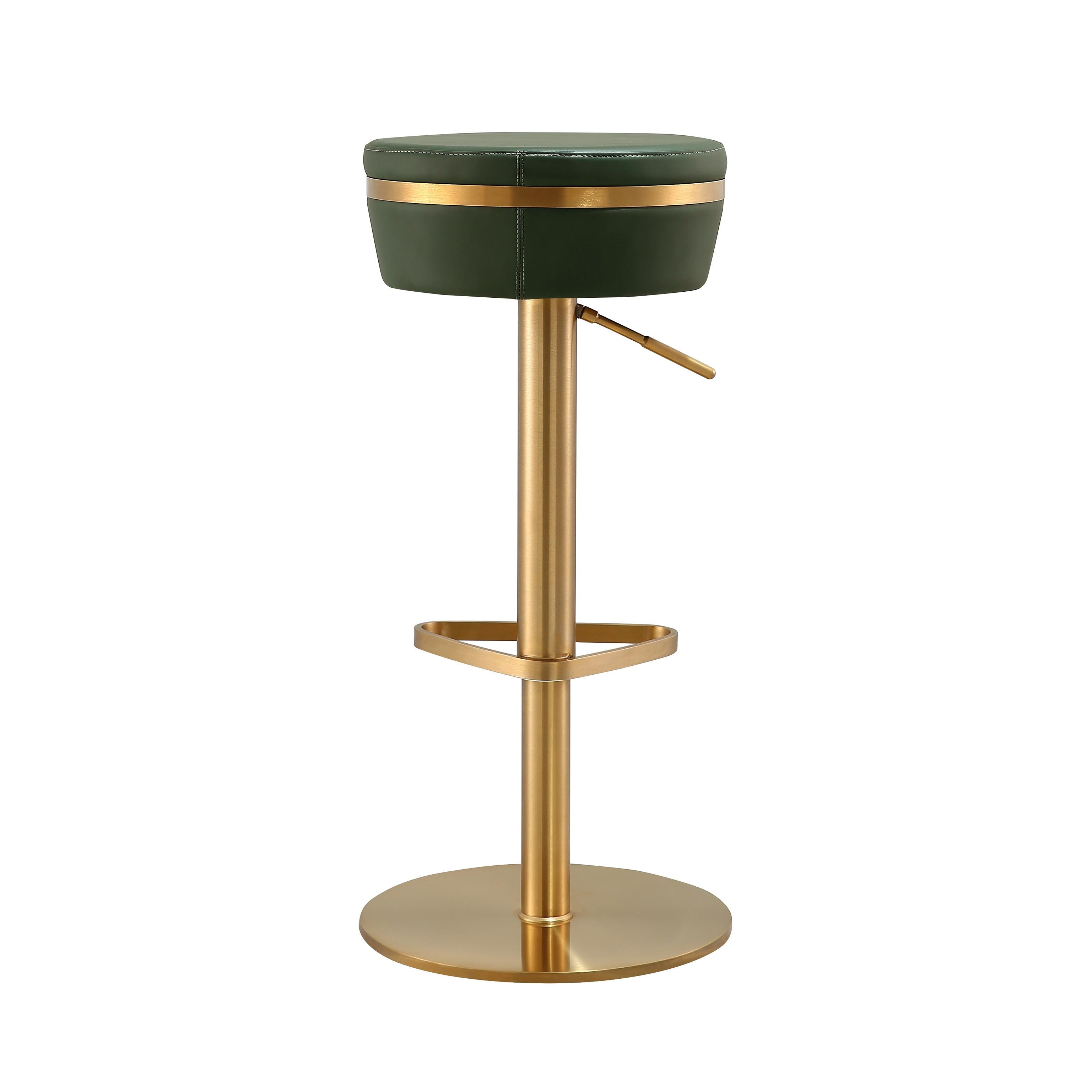 Astro Malachite Green Performance Vegan Leather and Gold Adjustable Stool Bar & Counter Stools TOV Furniture , Black Friday Sale TOV Furniture Furniture Sale, Old Bones Co, Mid Century Furniture Sale, Four Hands Furniture, Black Friday Sale Astro Malachite Green Performance Vegan Leather and Gold Adjustable Stool,Gus Sale, Perigold Astro Malachite Green Performance Vegan Leather and Gold Adjustable Stool Bar & Counter Stools Black Friday Sale , Perigold Sale Astro Malachite Green Performance Vegan Leather a