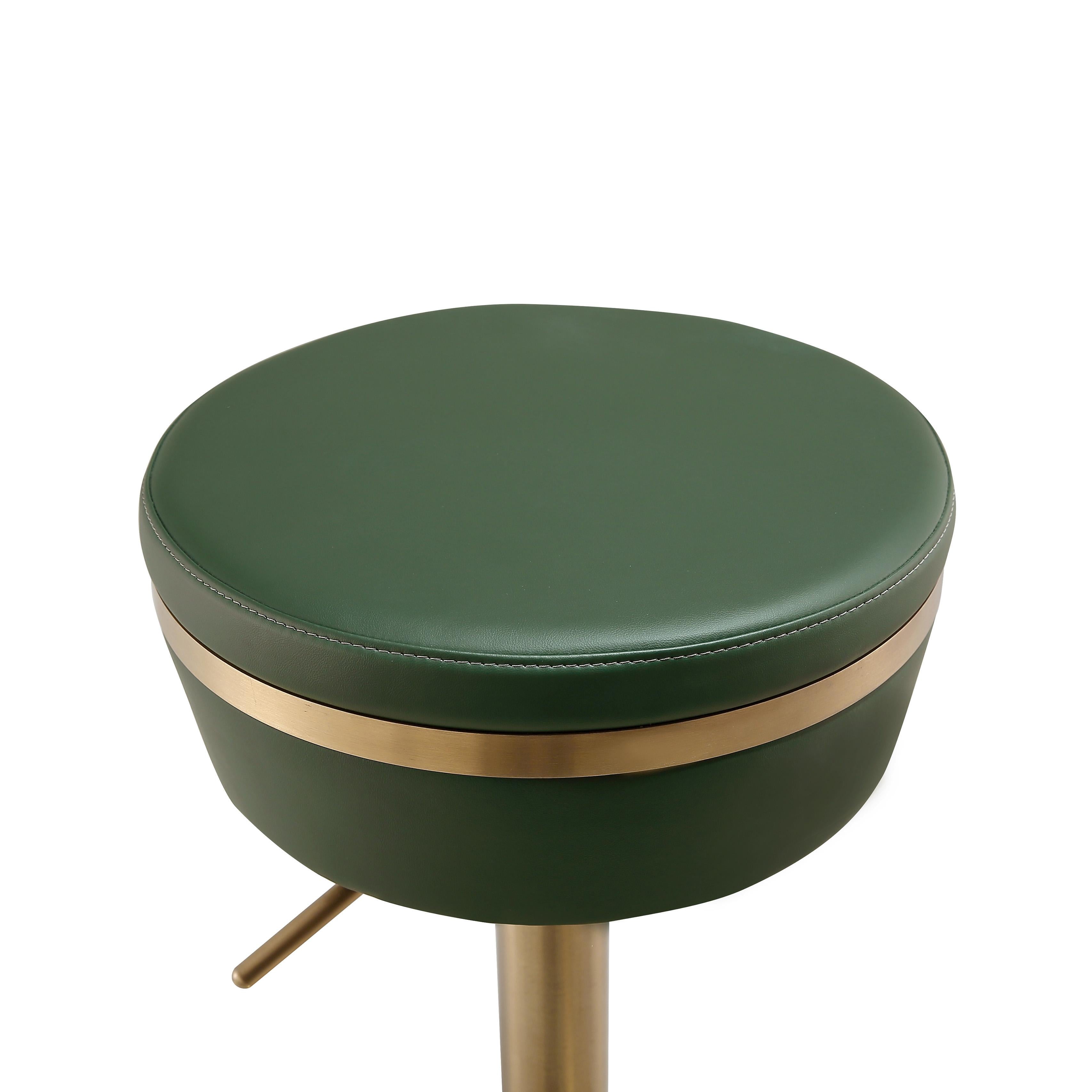 Astro Malachite Green Performance Vegan Leather and Gold Adjustable Stool Bar & Counter Stools TOV Furniture , Black Friday Sale TOV Furniture Furniture Sale, Old Bones Co, Mid Century Furniture Sale, Four Hands Furniture, Black Friday Sale Astro Malachite Green Performance Vegan Leather and Gold Adjustable Stool,Gus Sale, Perigold Astro Malachite Green Performance Vegan Leather and Gold Adjustable Stool Bar & Counter Stools Black Friday Sale , Perigold Sale Astro Malachite Green Performance Vegan Leather a