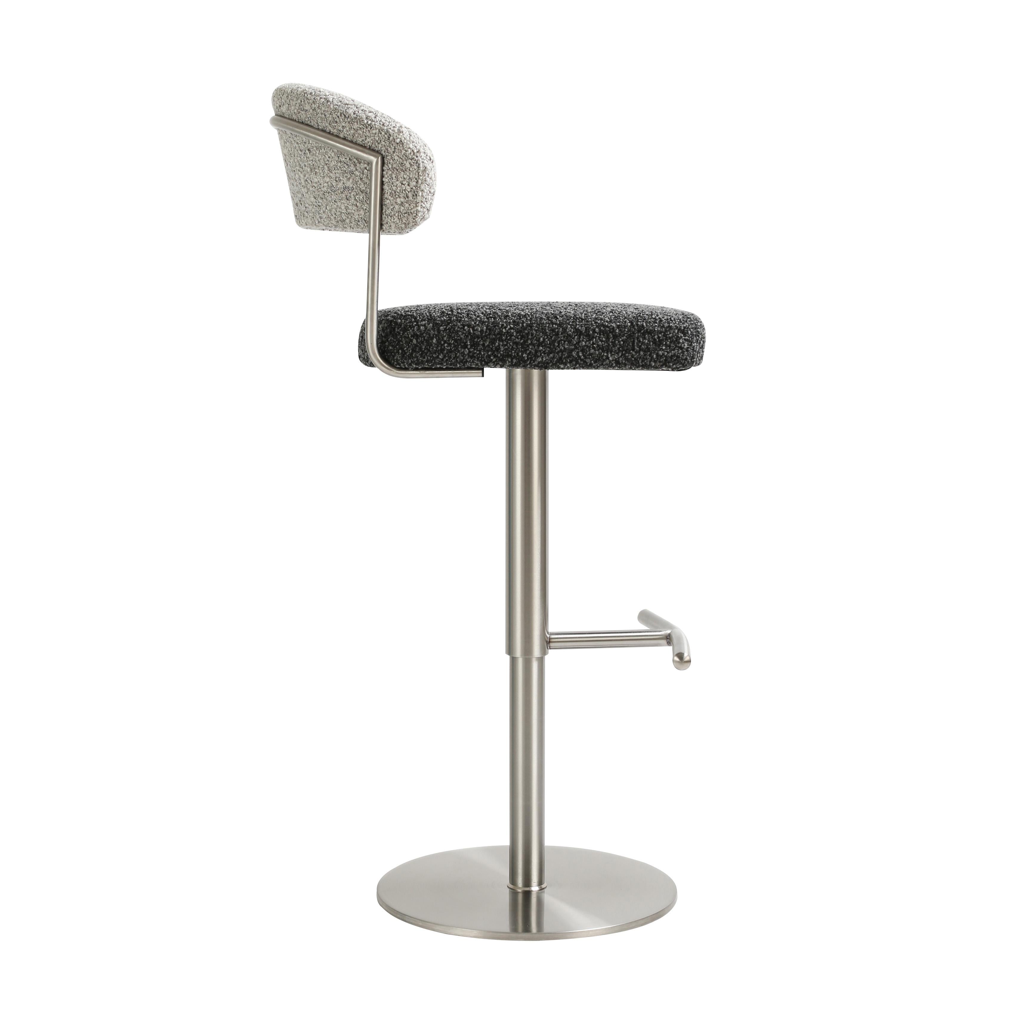 Cosmo Black and Grey Boucle Adjustable Stool Bar & Counter Stools TOV Furniture , Black Friday Sale TOV Furniture Furniture Sale, Old Bones Co, Mid Century Furniture Sale, Four Hands Furniture, Black Friday Sale Cosmo Black and Grey Boucle Adjustable Stool,Gus Sale, Perigold Cosmo Black and Grey Boucle Adjustable Stool Bar & Counter Stools Black Friday Sale , Perigold Sale Cosmo Black and Grey Boucle Adjustable Stool,Cosmo Black and Grey Boucle Adjustable Stool Lulu and Georgia, Burke Decor Sale Cosmo Black