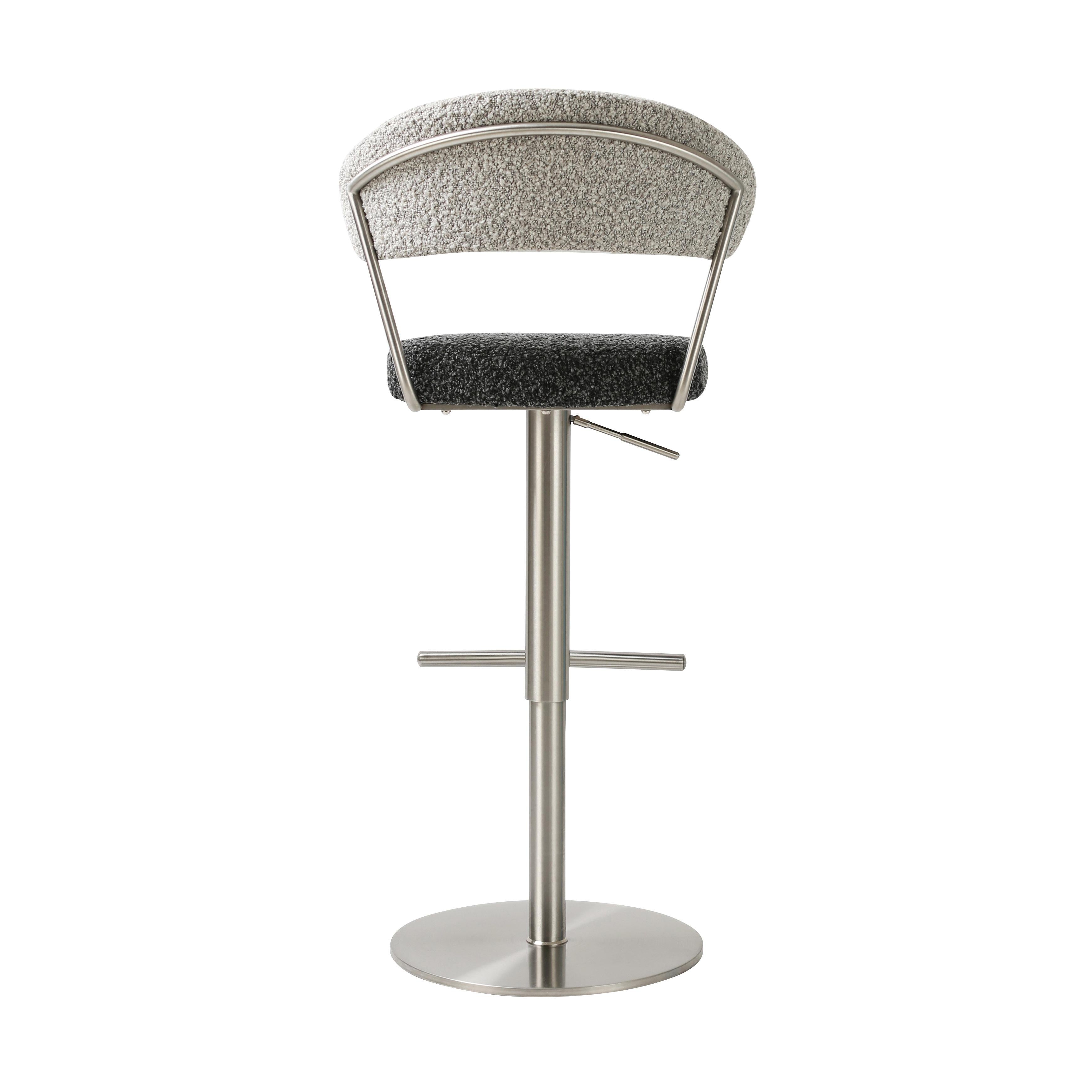 Cosmo Black and Grey Boucle Adjustable Stool Bar & Counter Stools TOV Furniture , Black Friday Sale TOV Furniture Furniture Sale, Old Bones Co, Mid Century Furniture Sale, Four Hands Furniture, Black Friday Sale Cosmo Black and Grey Boucle Adjustable Stool,Gus Sale, Perigold Cosmo Black and Grey Boucle Adjustable Stool Bar & Counter Stools Black Friday Sale , Perigold Sale Cosmo Black and Grey Boucle Adjustable Stool,Cosmo Black and Grey Boucle Adjustable Stool Lulu and Georgia, Burke Decor Sale Cosmo Black