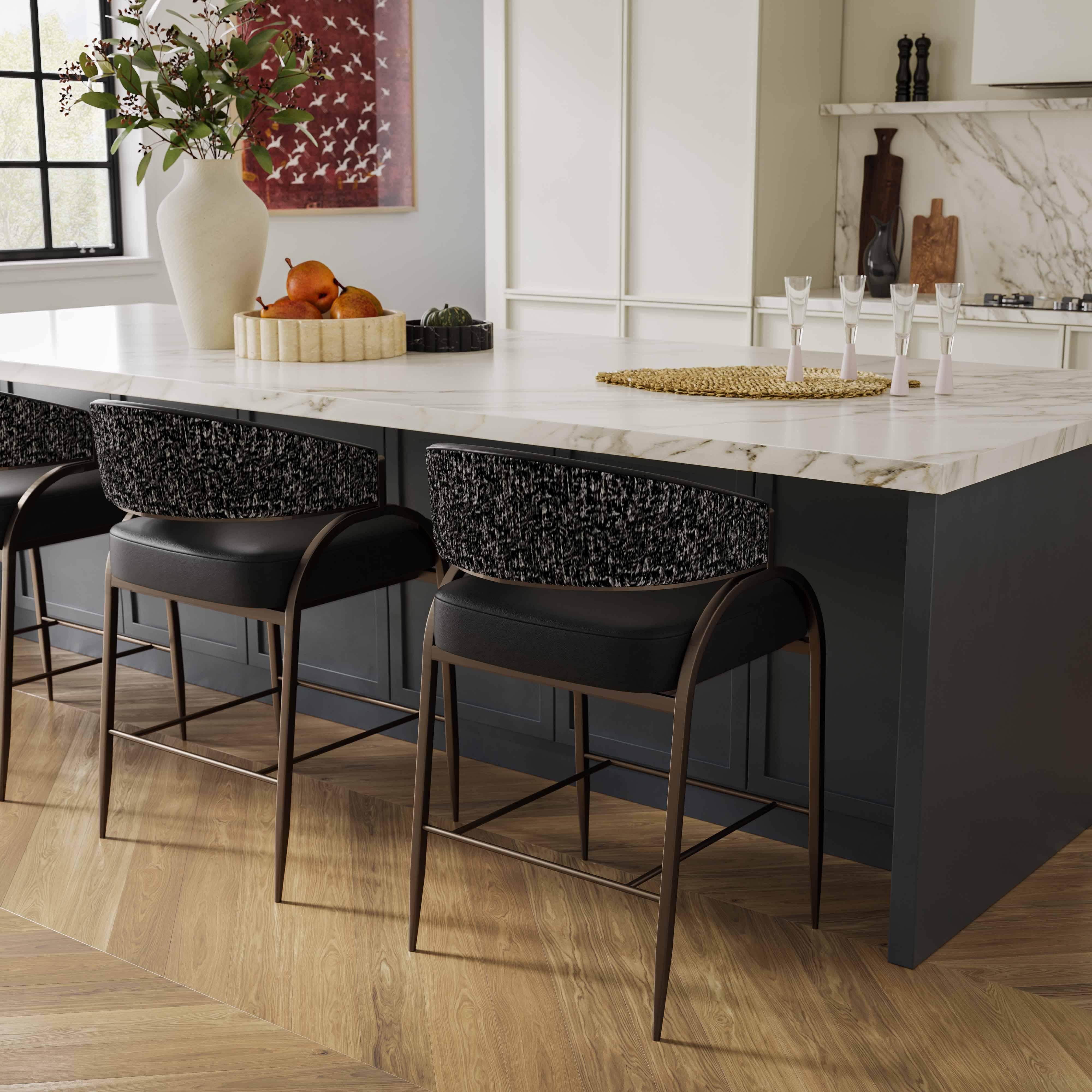 Tatum 2-Tone Performance Vegan Leather Counter Stool