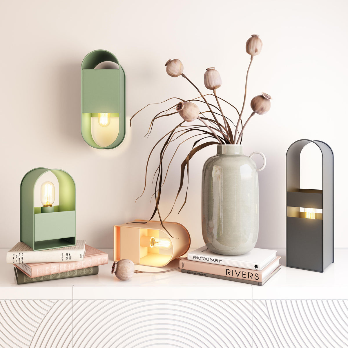 Arther Grey Tall Table Lamp by TOV Furniture