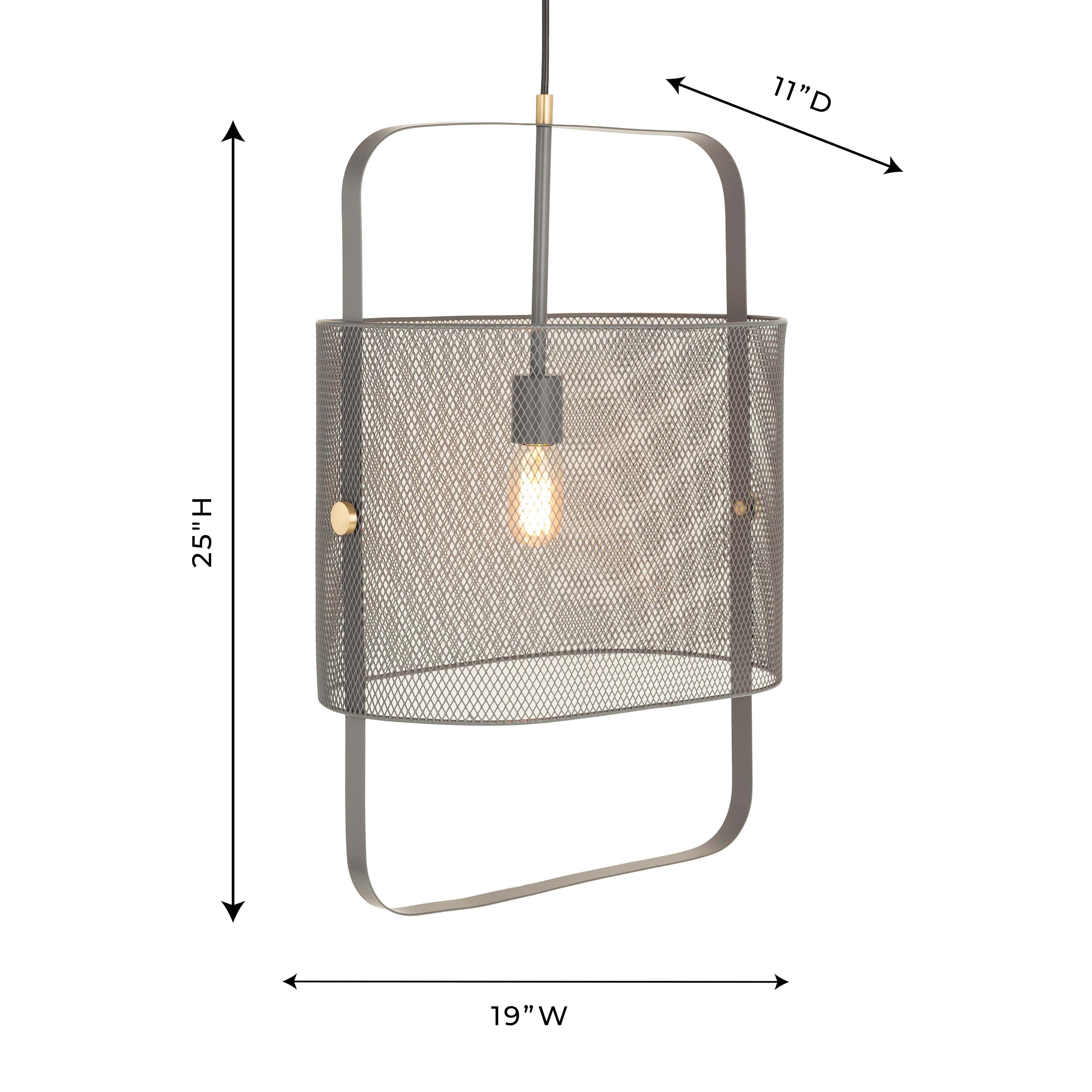 Klaus Large Grey Metal Pendant Lamp