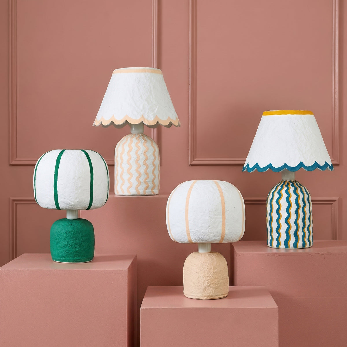 Margate Cotton Mache Table Lamp
