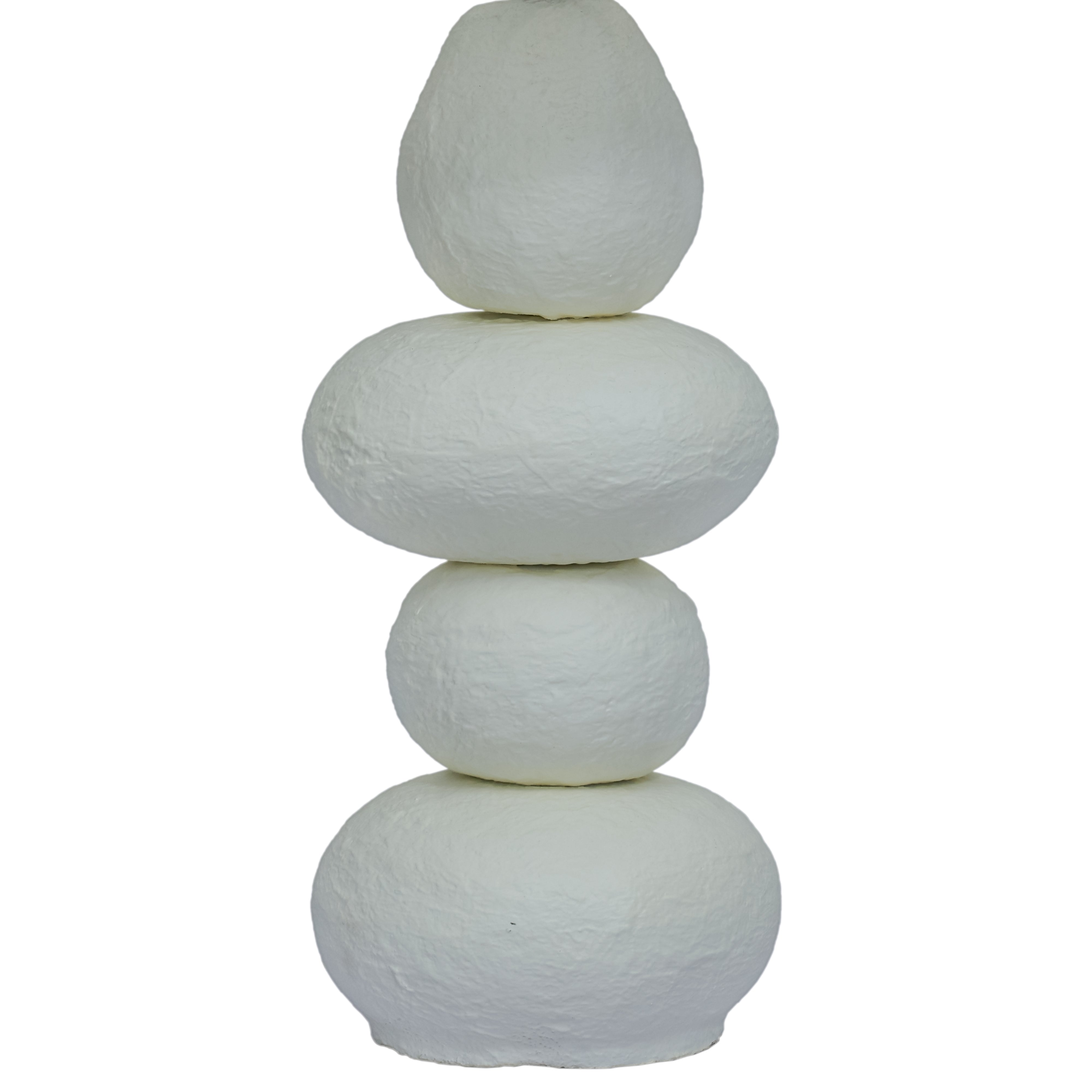 Pebble Cream Papier Mache Table Lamp