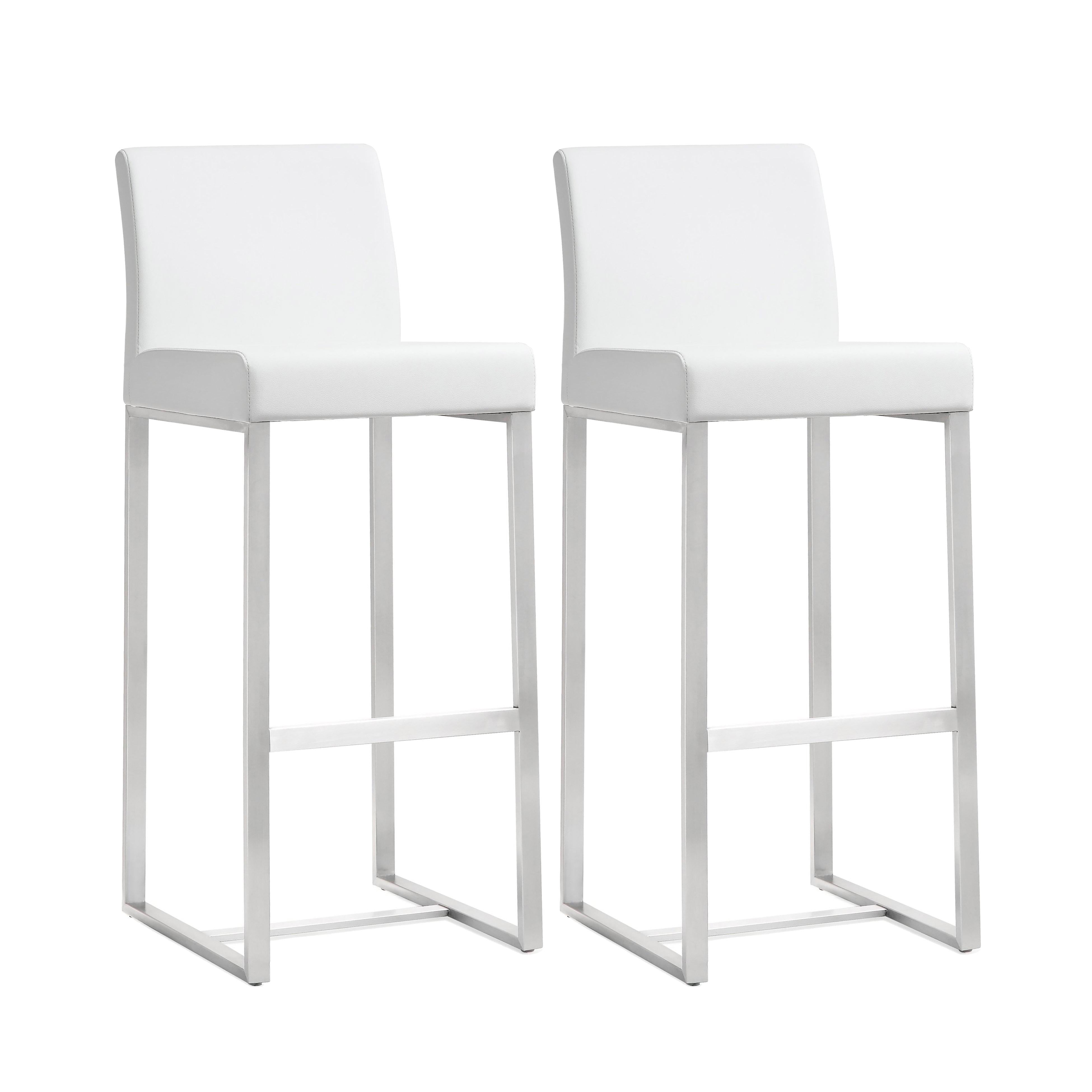 Denmark Performance Vegan Leather and Stainless Steel Barstool - Set of 2 Bar & Counter Stools TOV Furniture White , Black Friday Sale TOV Furniture Furniture Sale, Old Bones Co, Mid Century Furniture Sale, Four Hands Furniture, Black Friday Sale Denmark Performance Vegan Leather and Stainless Steel Barstool - Set of 2,Gus Sale, Perigold Denmark Performance Vegan Leather and Stainless Steel Barstool - Set of 2 Bar & Counter Stools Black Friday Sale , Perigold Sale Denmark Performance Vegan Leather and Stain