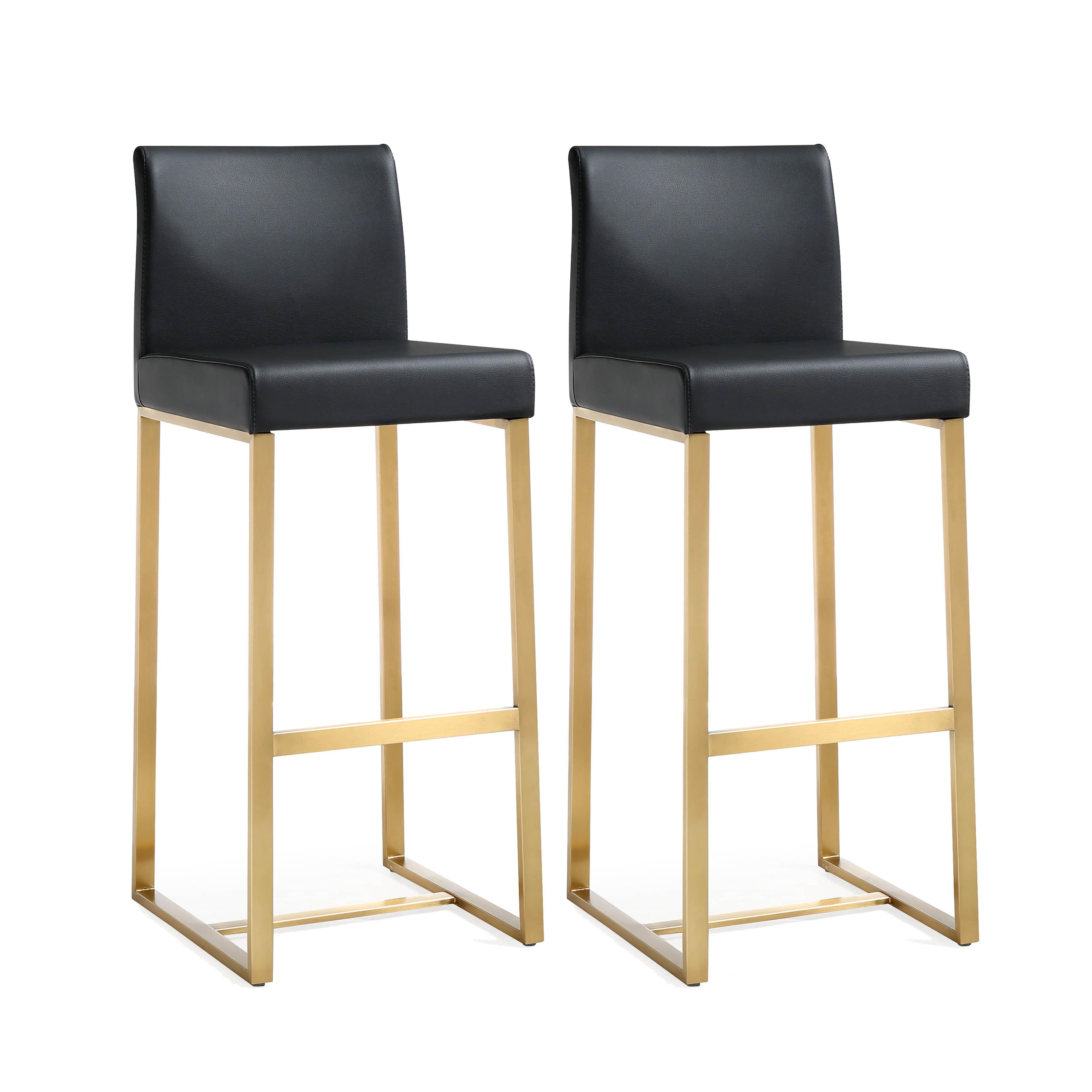 Denmark Performance Vegan Leather and Gold Steel Barstool - Set of 2 Bar & Counter Stools TOV Furniture Black , Black Friday Sale TOV Furniture Furniture Sale, Old Bones Co, Mid Century Furniture Sale, Four Hands Furniture, Black Friday Sale Denmark Performance Vegan Leather and Gold Steel Barstool - Set of 2,Gus Sale, Perigold Denmark Performance Vegan Leather and Gold Steel Barstool - Set of 2 Bar & Counter Stools Black Friday Sale , Perigold Sale Denmark Performance Vegan Leather and Gold Steel Barstool