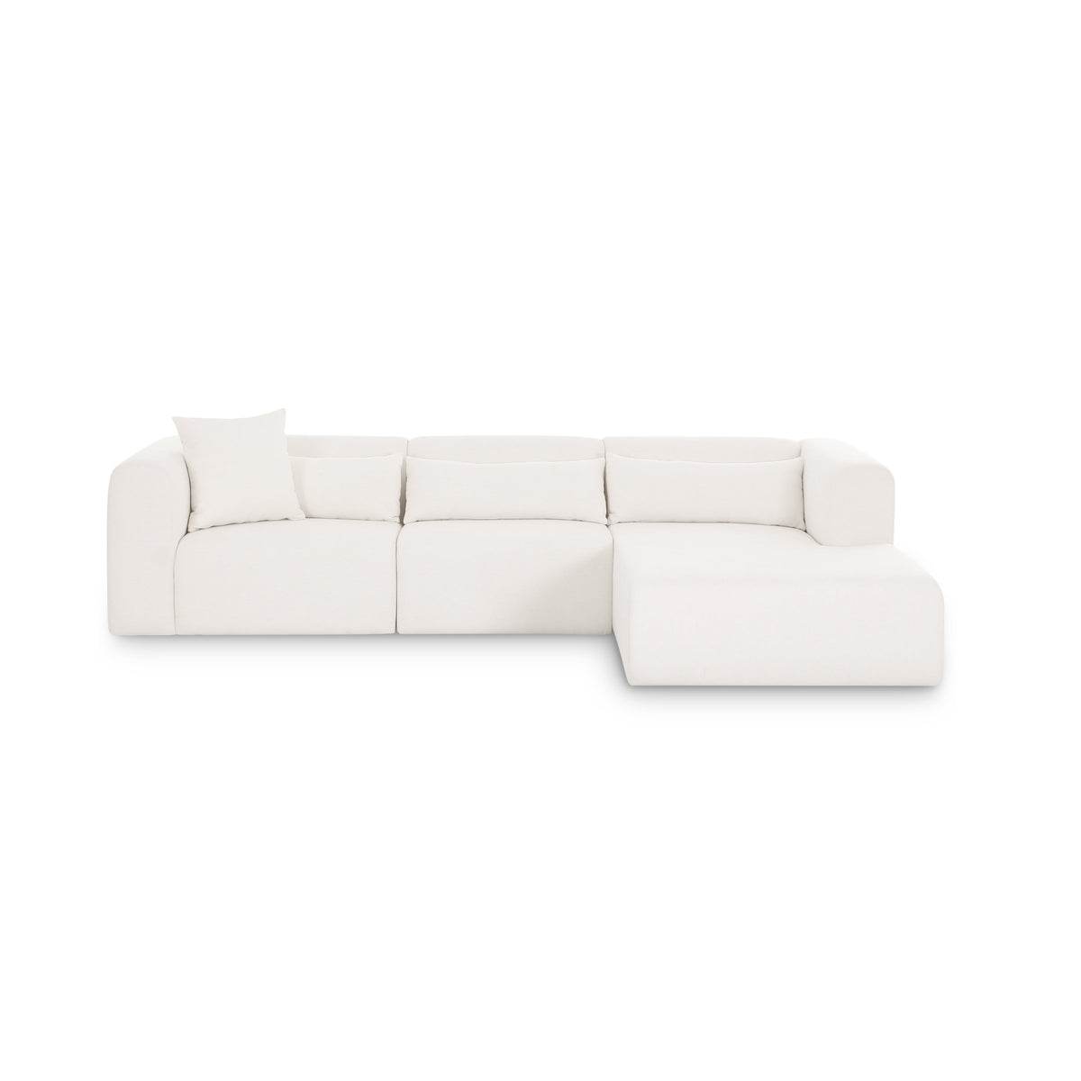 Tarra 3-Piece Cream Performance Chenille Modular Sectional
