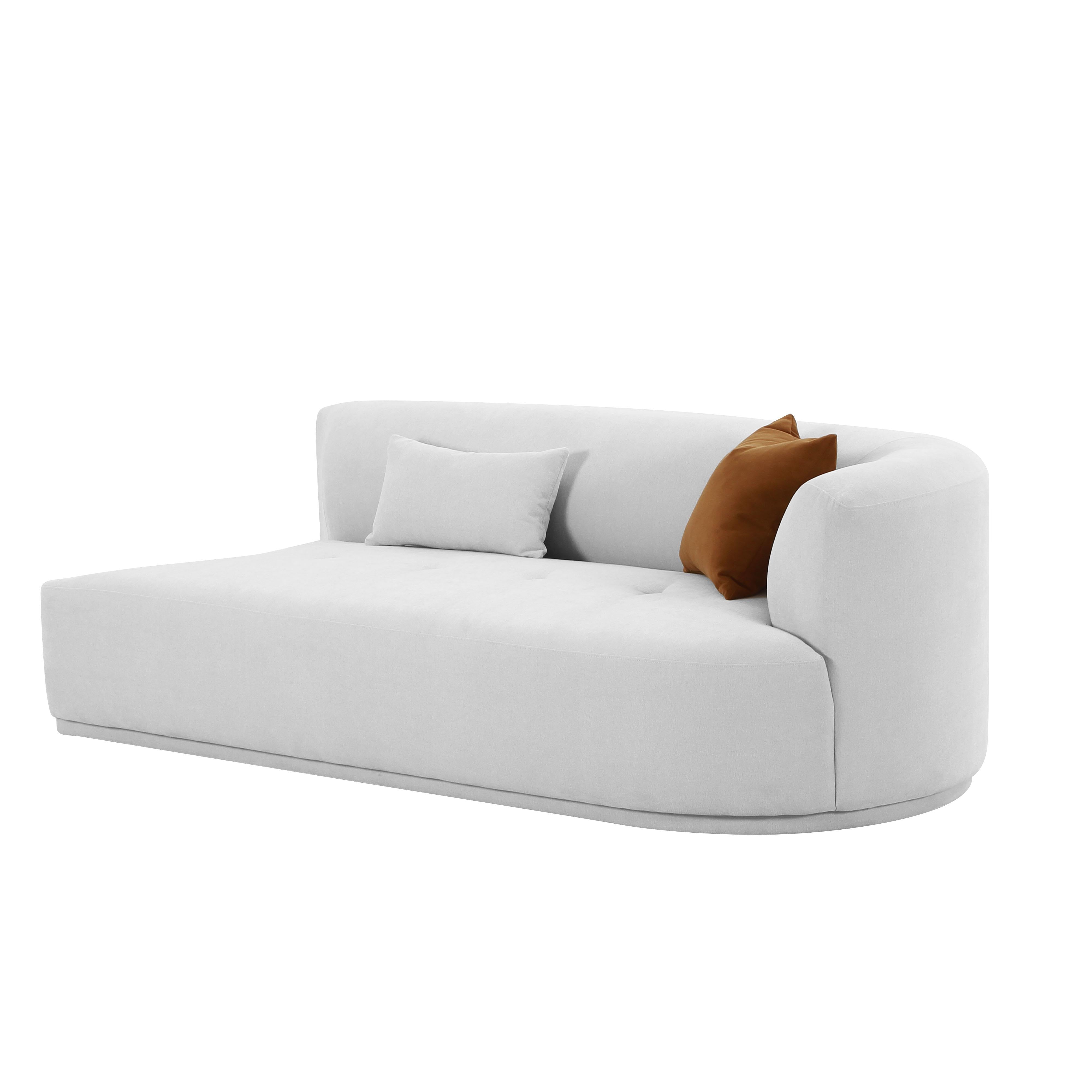 Fickle 82.5" Grey Performance Velvet Modular Loveseat