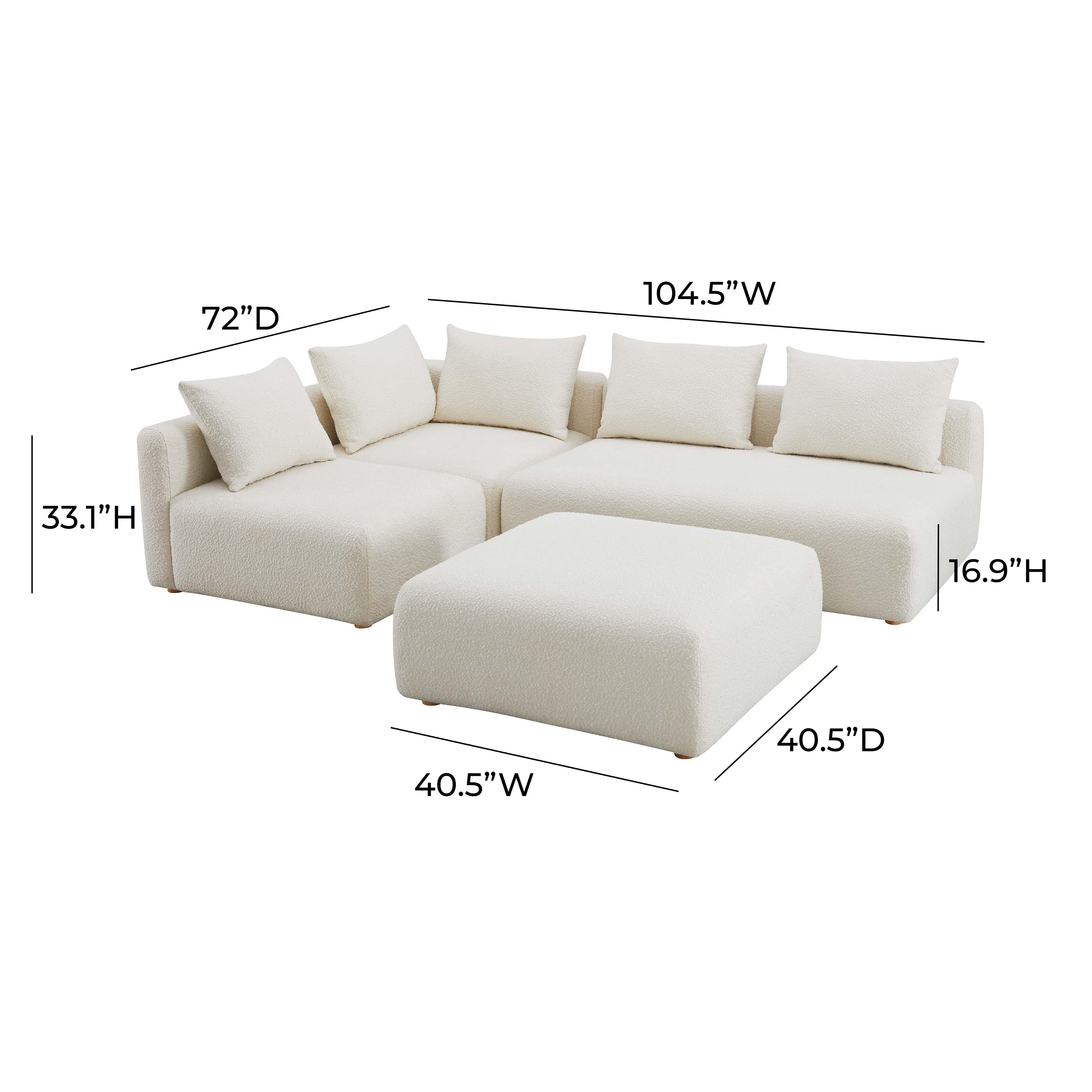 Hangover Cream Boucle 4-Piece Modular Chaise Sectional Sectionals TOV Furniture , Black Friday Sale TOV Furniture Furniture Sale, Old Bones Co, Mid Century Furniture Sale, Four Hands Furniture, Black Friday Sale Hangover Cream Boucle 4-Piece Modular Chaise Sectional,Gus Sale, Perigold Hangover Cream Boucle 4-Piece Modular Chaise Sectional Sectionals Black Friday Sale , Perigold Sale Hangover Cream Boucle 4-Piece Modular Chaise Sectional,Hangover Cream Boucle 4-Piece Modular Chaise Sectional Lulu and Georgia