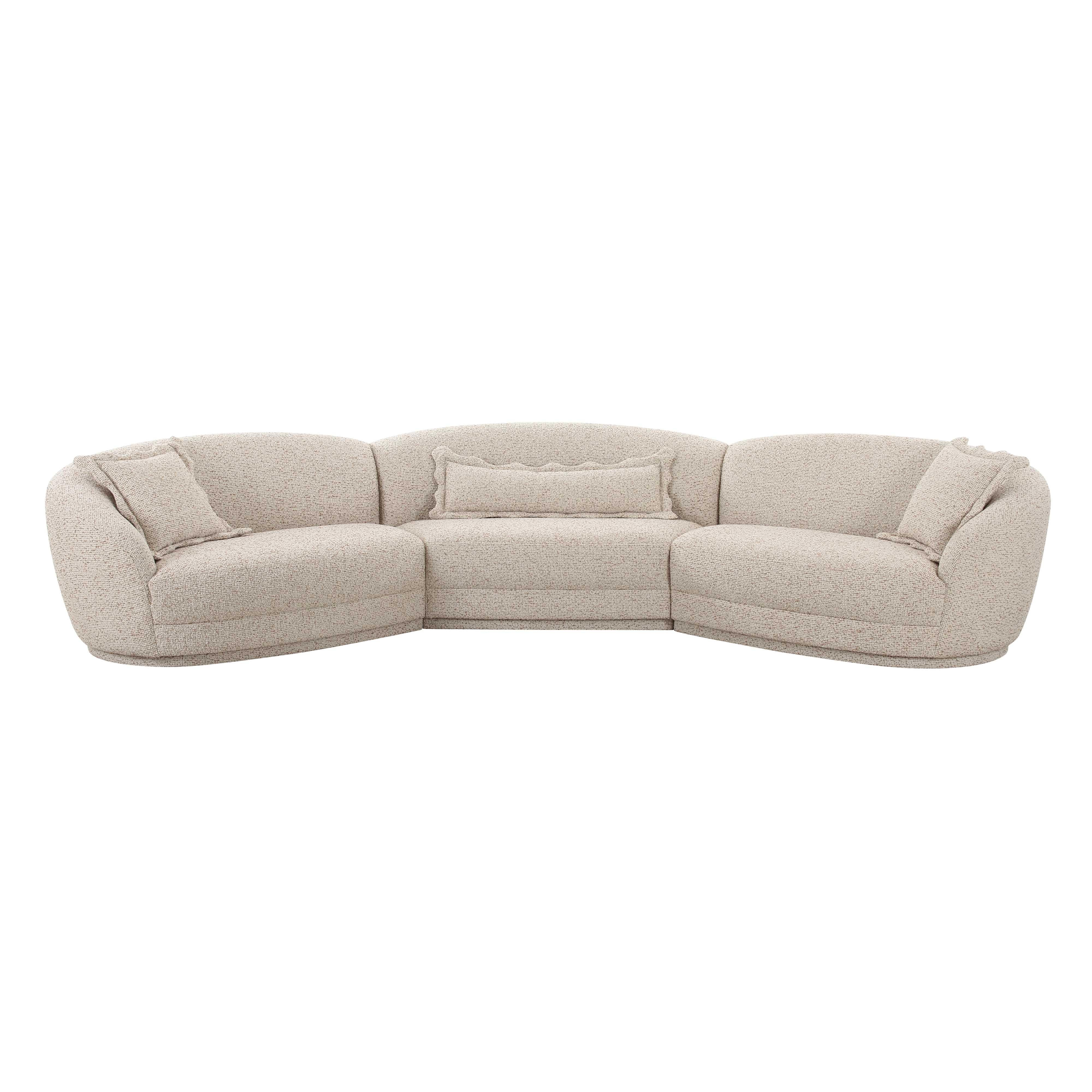 Marion 3-Piece Two-Tone Textured Performance Boucle Sectional