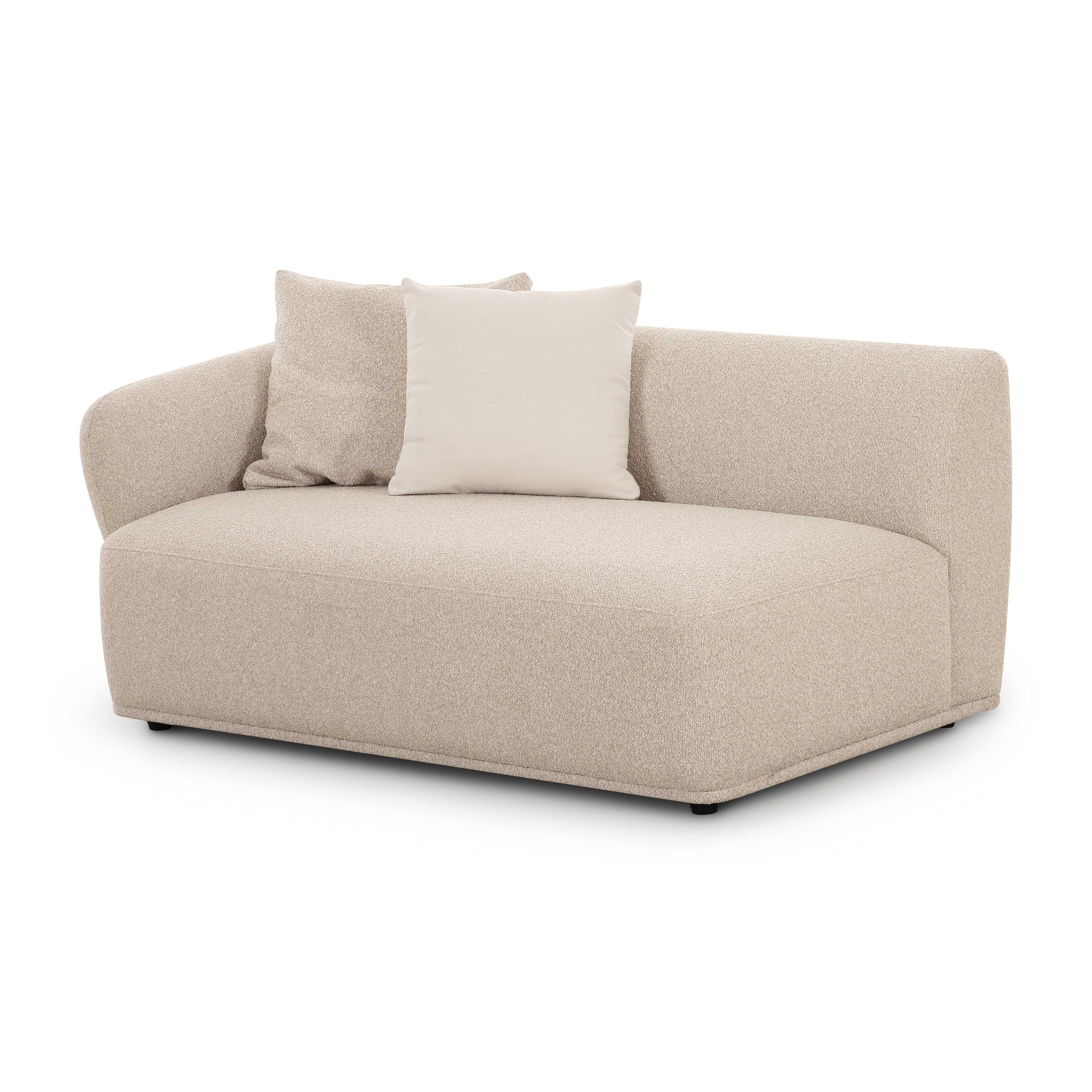 Sylvie 59" Cream Performance Boucle Arm Loveseat
