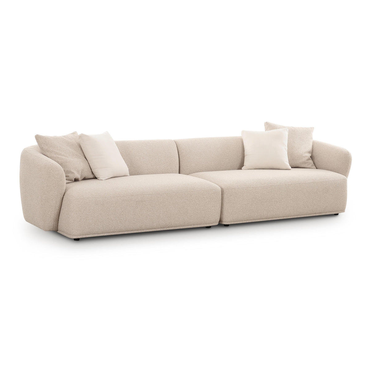 Sylvie 118" Cream Performance Boucle Sofa