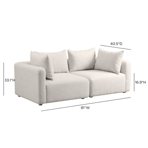 Hangover 81" Modular Loveseat