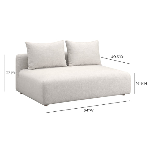 Hangover 64" Armless Loveseat