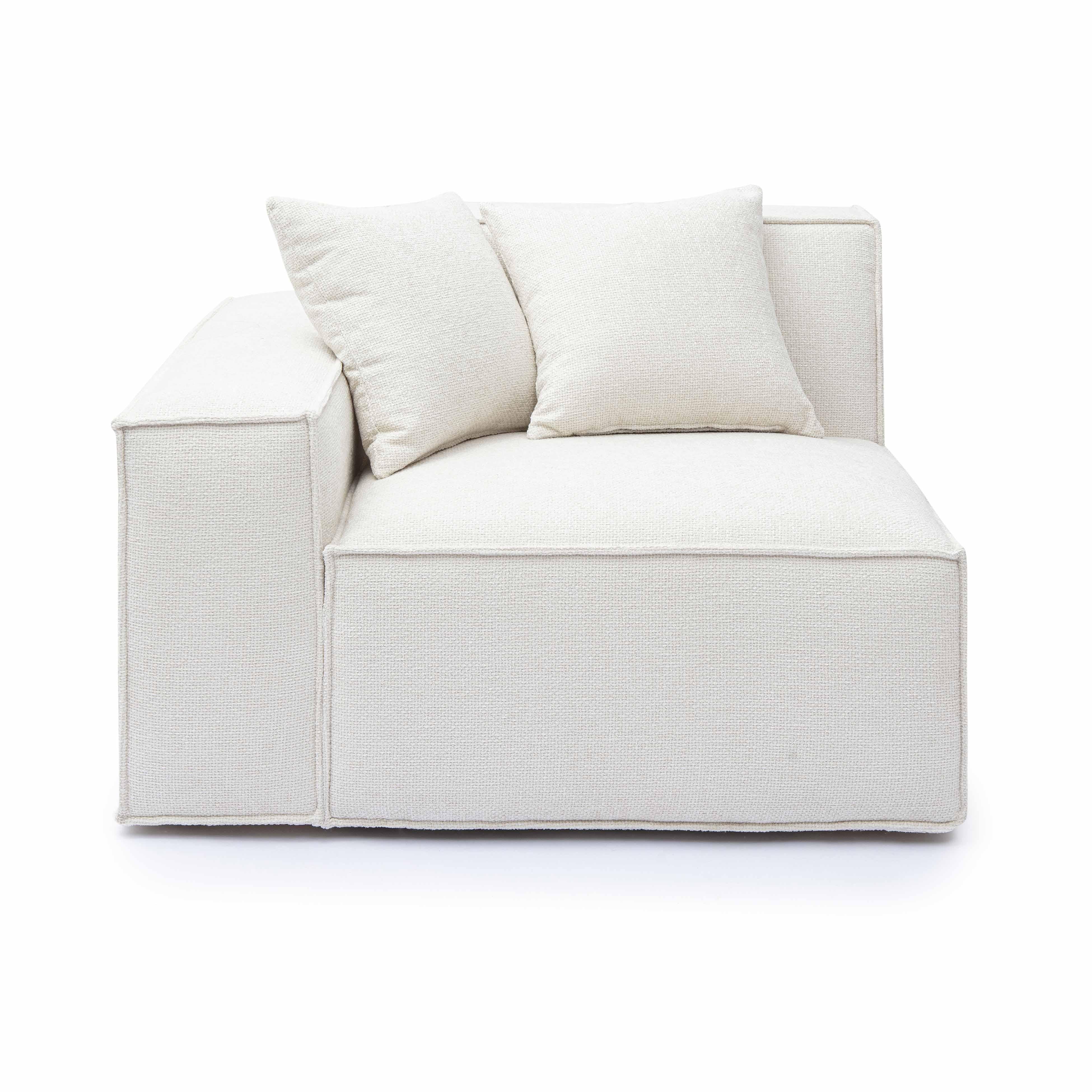 Mindy Performance Chenille Basketweave Modular Corner Chair