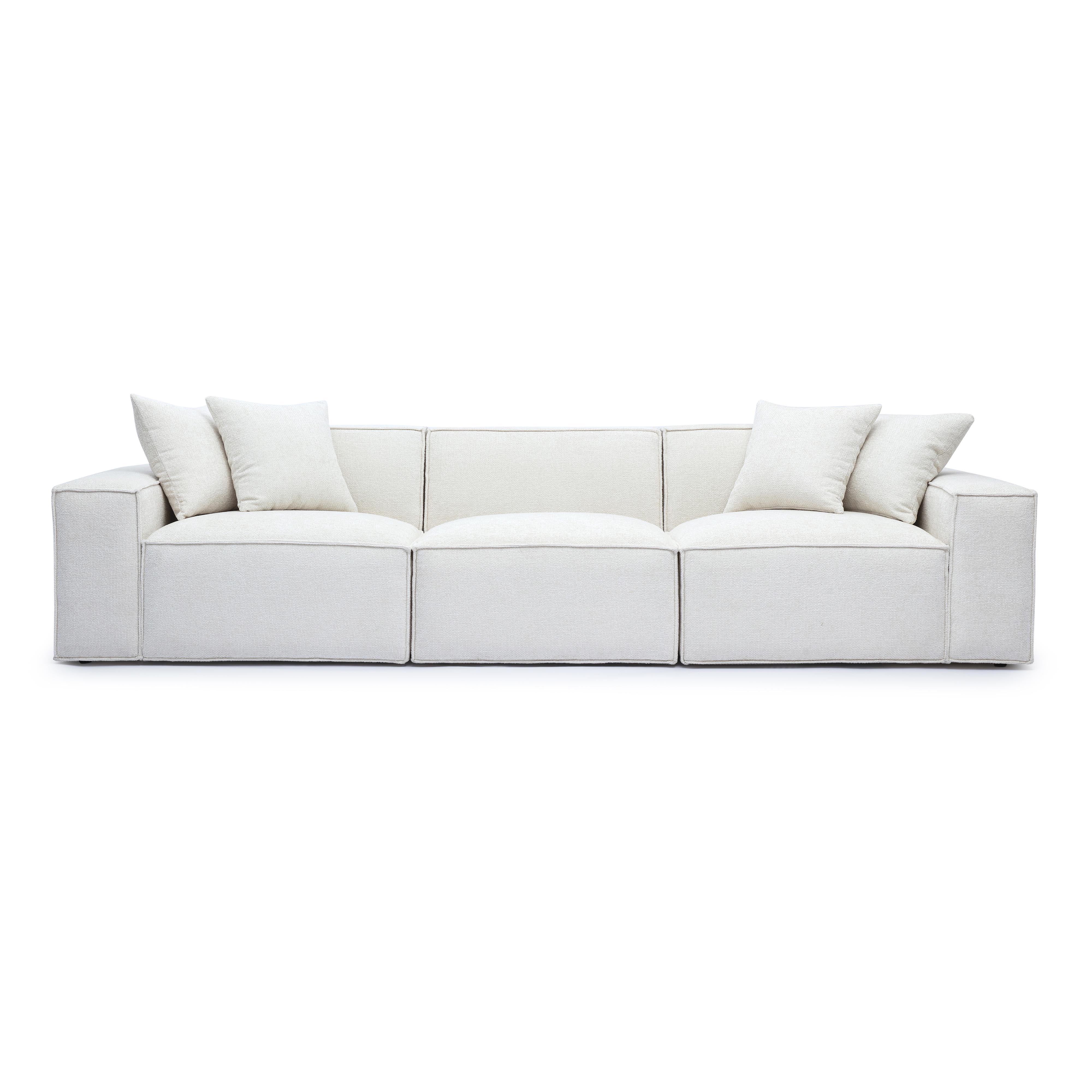 Mindy Performance Chenille Basketweave Modular Sofa