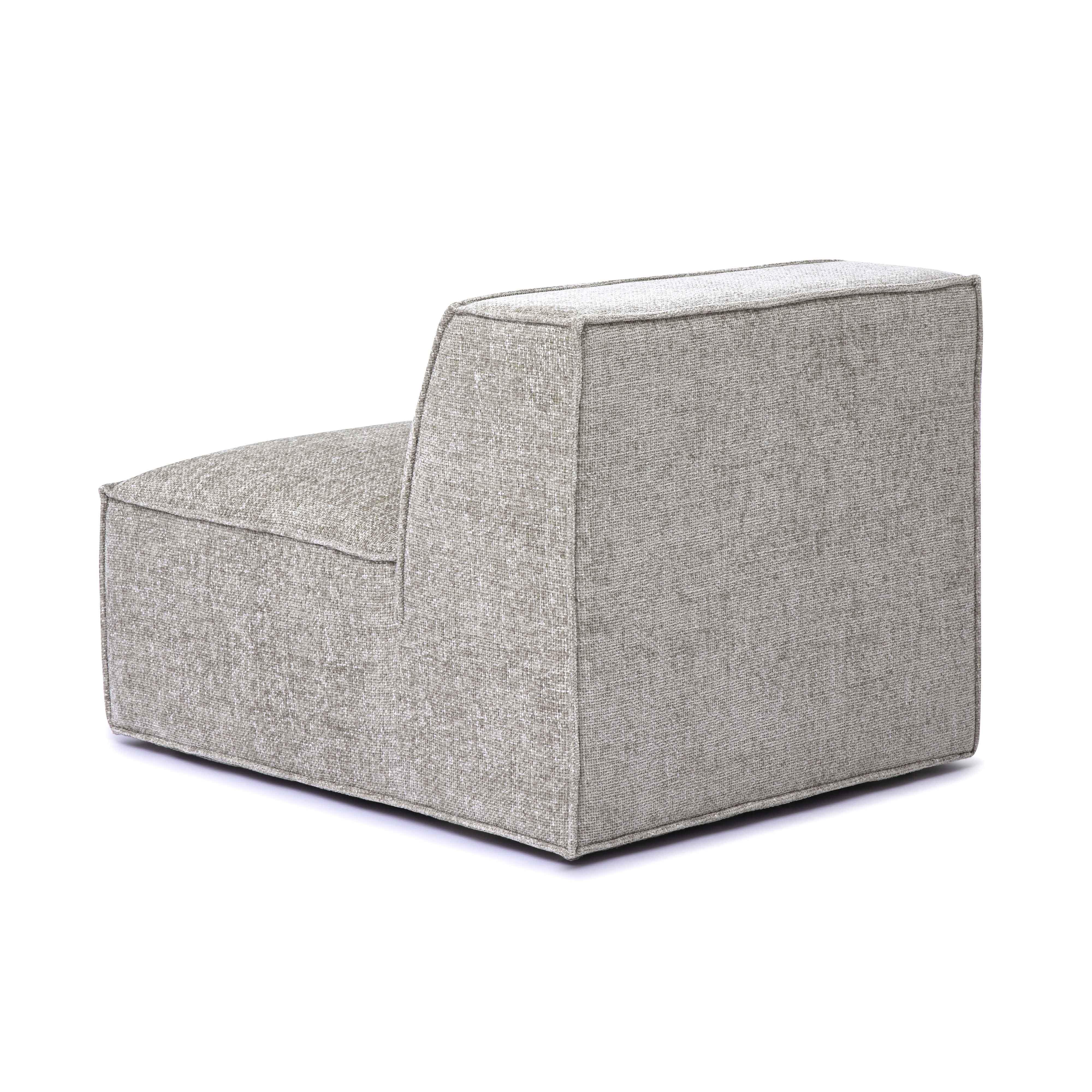 Mindy Performance Chenille Basketweave Modular Armless Chair