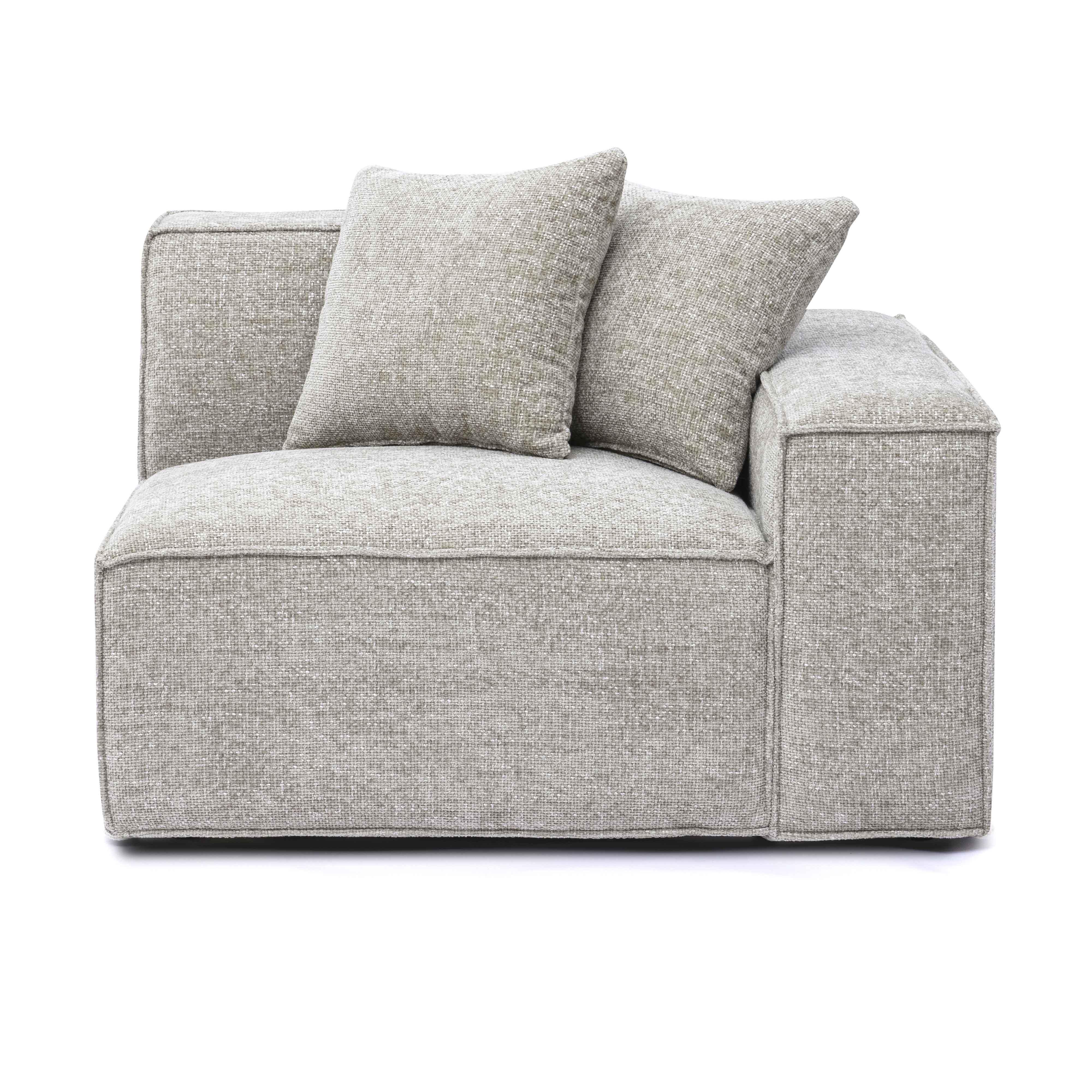 Mindy Performance Chenille Basketweave Modular Corner Chair