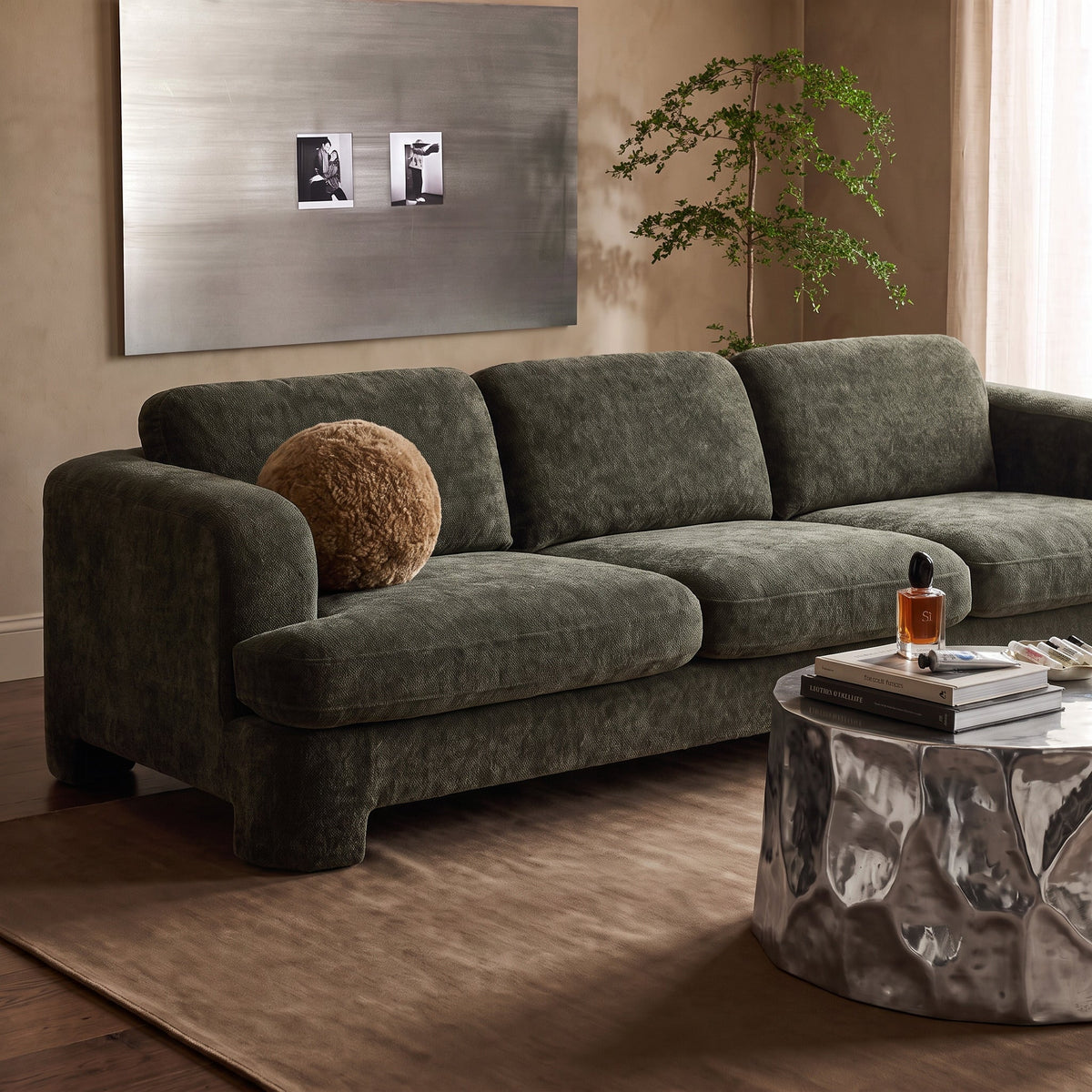 Halsey 102" Textured Fabric Sofa