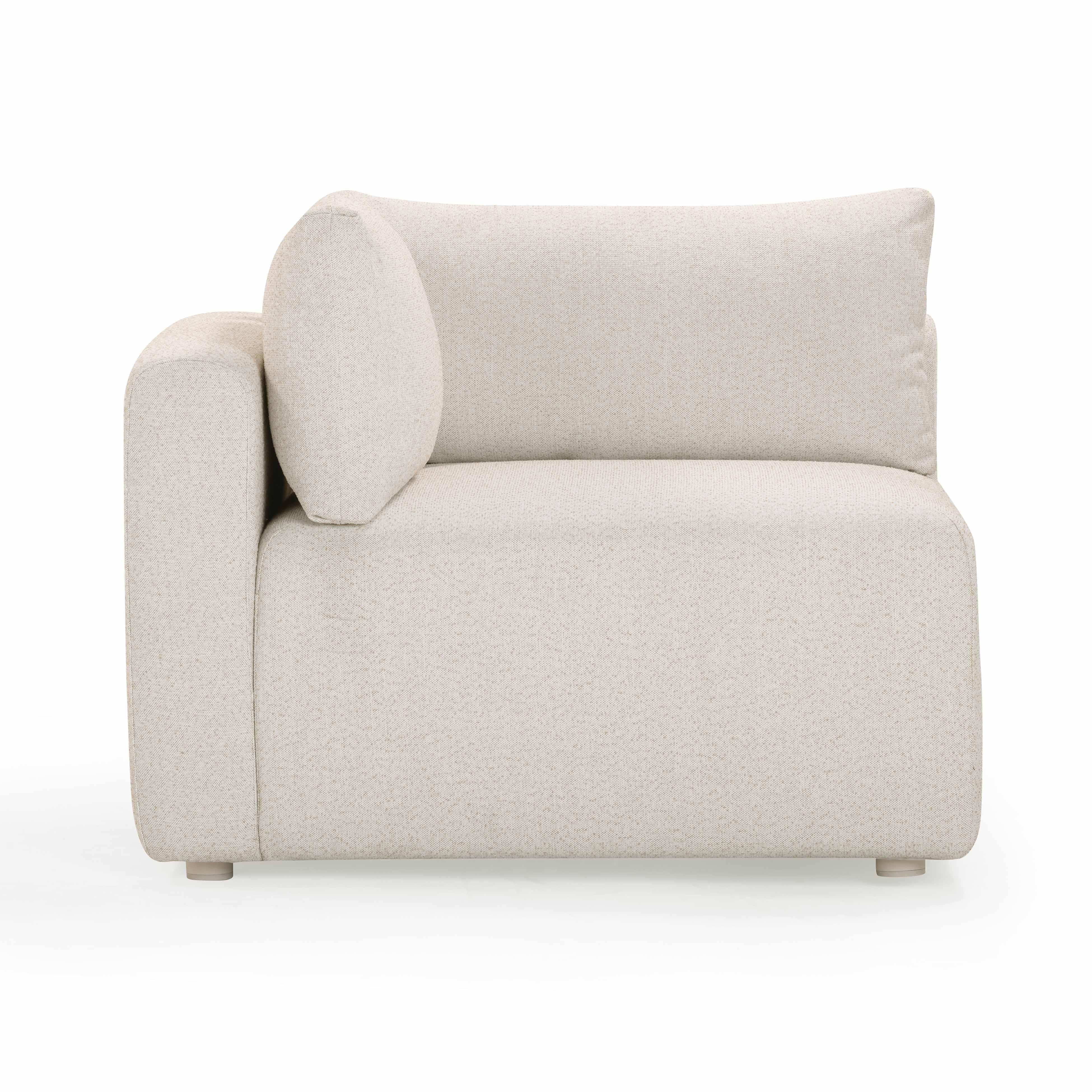 Hangover Cream Performance Fabric Outdoor Modular Corner Chair