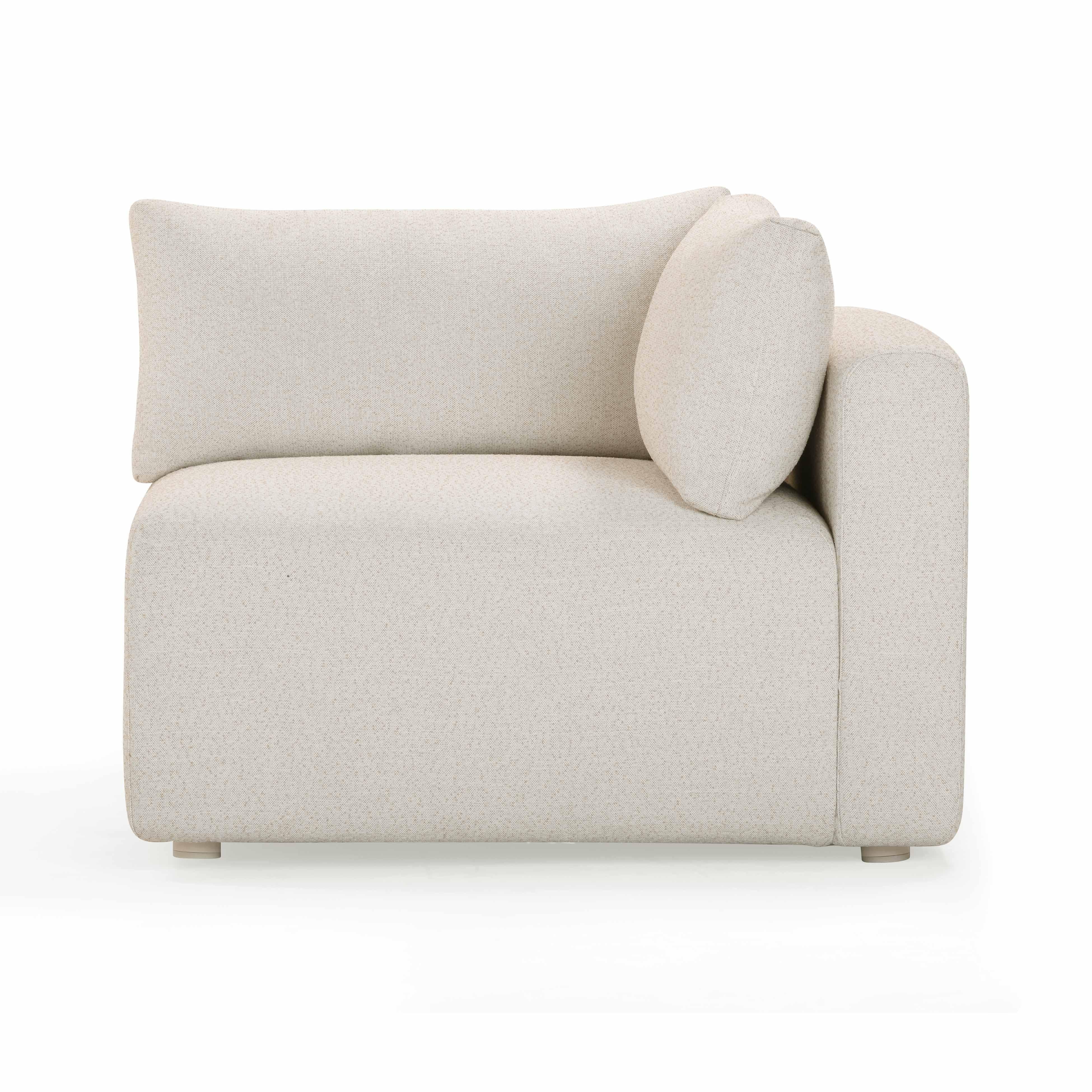 Hangover Cream Performance Fabric Outdoor Modular Corner Chair