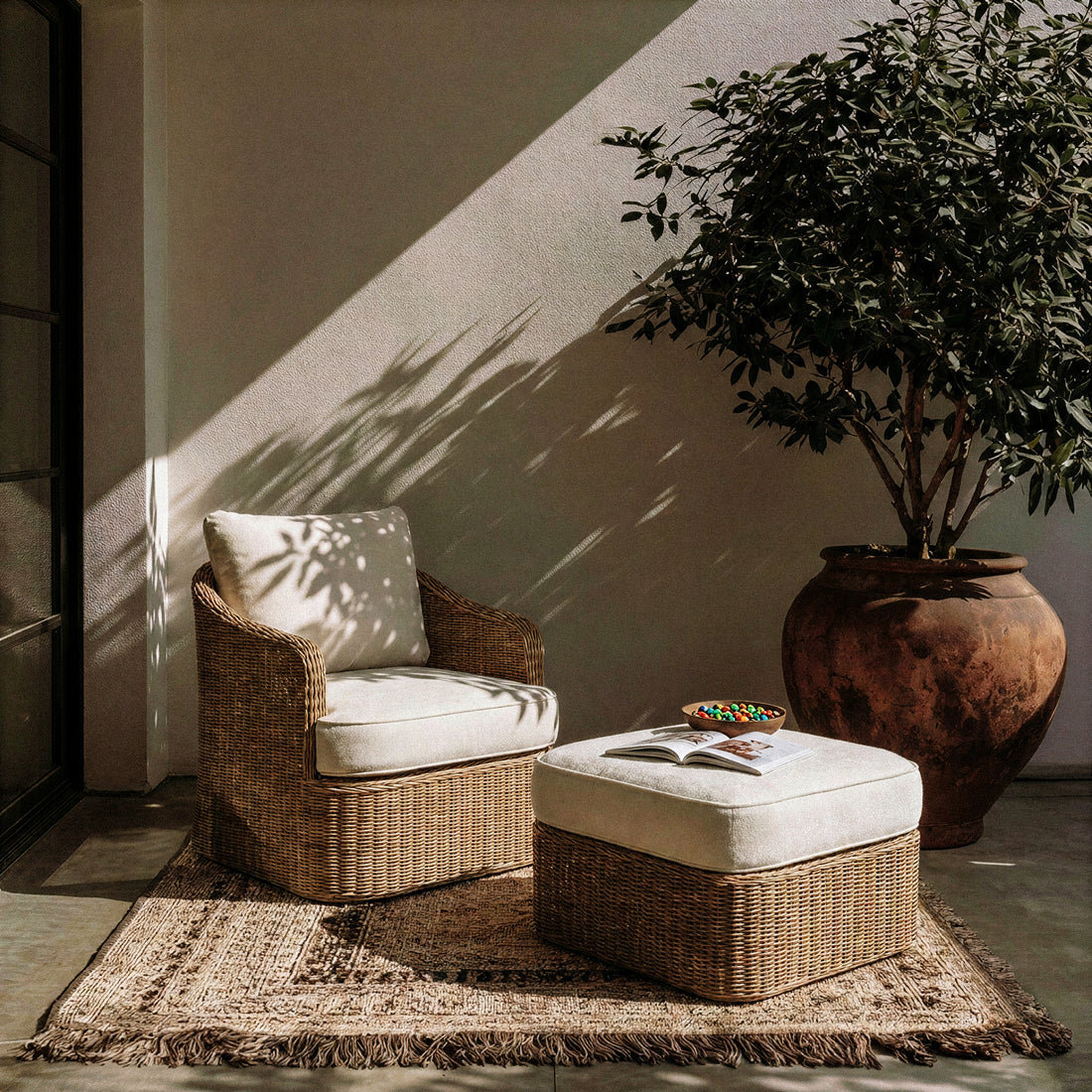 Axel Boucle Outdoor Accent Chair