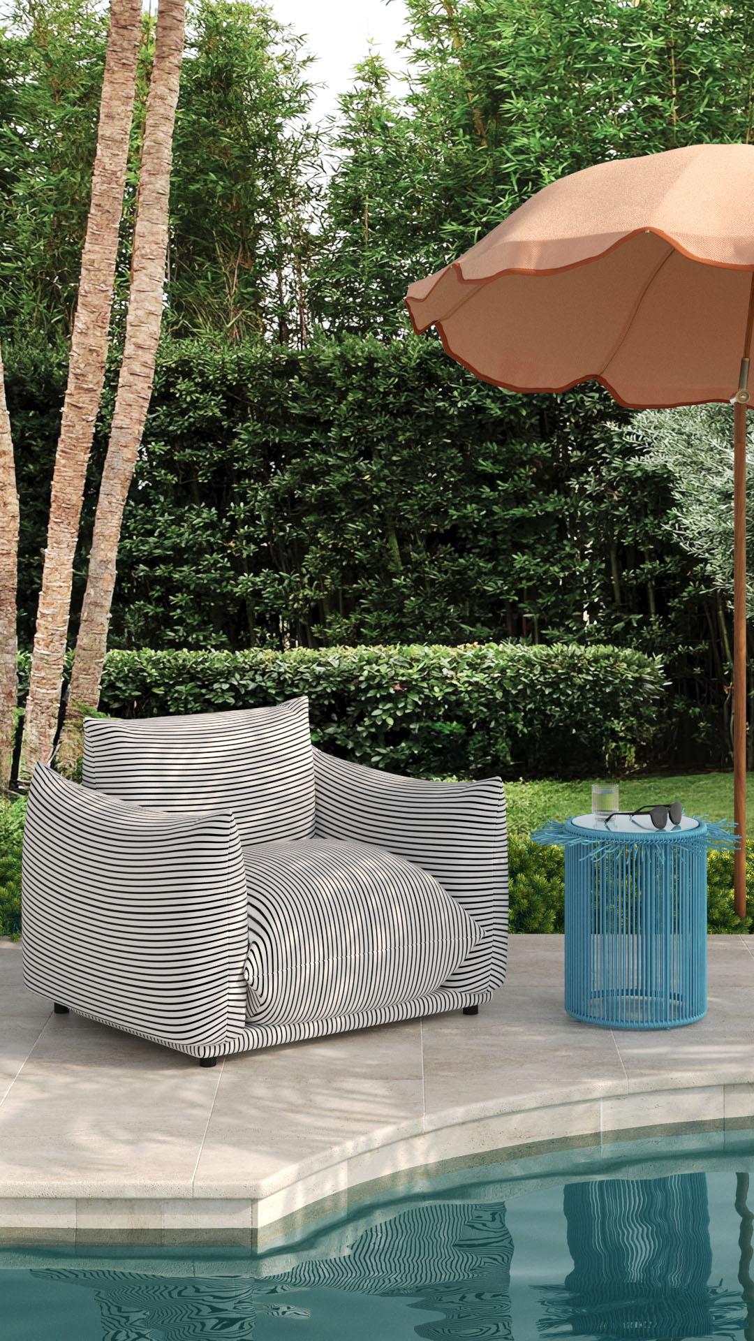 Saint Tropez Striped Stuffed Outdoor Armchair Outdoor Accent & Lounge Chairs TOV Furniture , Black Friday Sale TOV Furniture Furniture Sale, Old Bones Co, Mid Century Furniture Sale, Four Hands Furniture, Black Friday Sale Saint Tropez Striped Stuffed Outdoor Armchair,Gus Sale, Perigold Saint Tropez Striped Stuffed Outdoor Armchair Outdoor Accent & Lounge Chairs Black Friday Sale , Perigold Sale Saint Tropez Striped Stuffed Outdoor Armchair,Saint Tropez Striped Stuffed Outdoor Armchair Lulu and Georgia, Bur