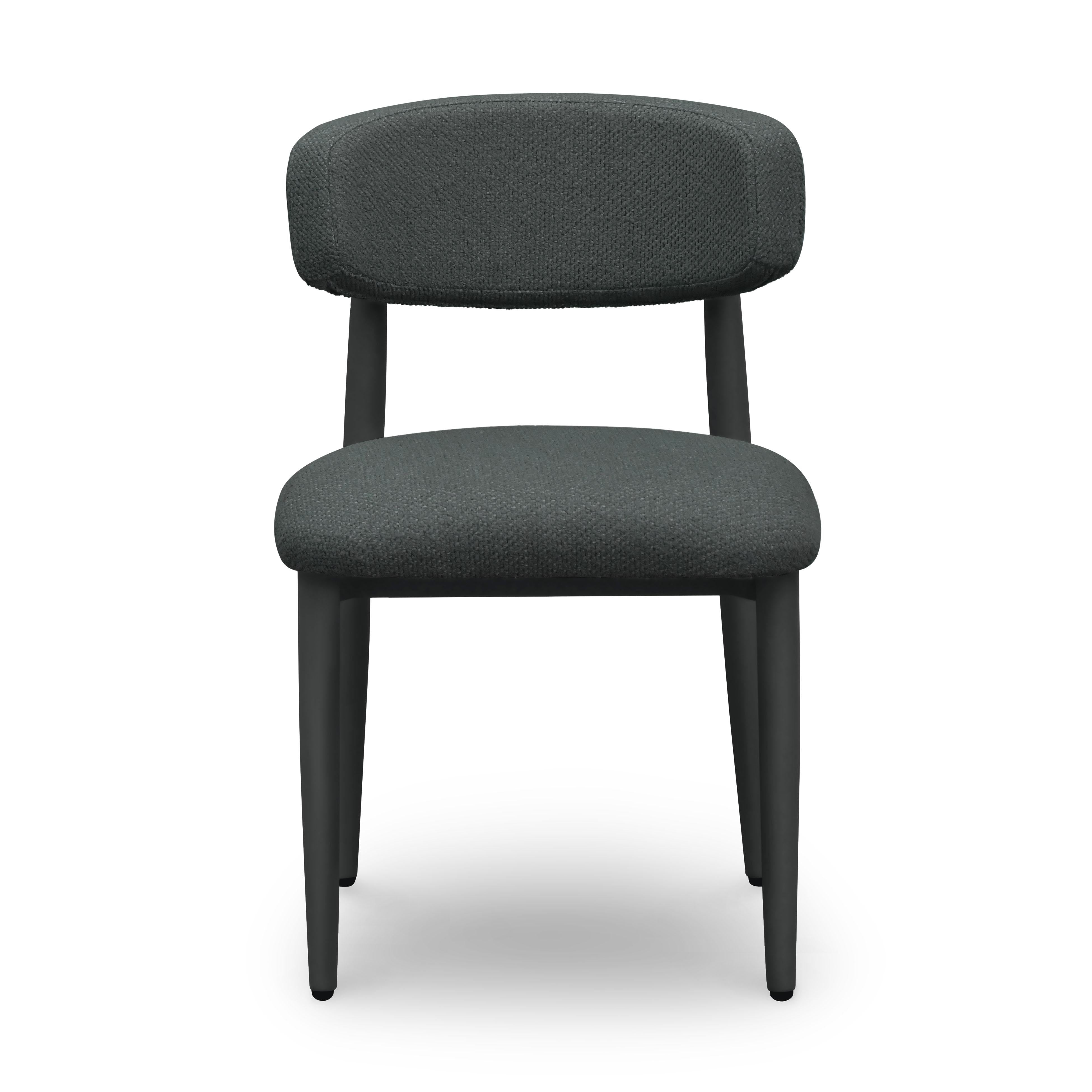 Annika Textured Contract-Grade Fabric Outdoor Dining Side Chair