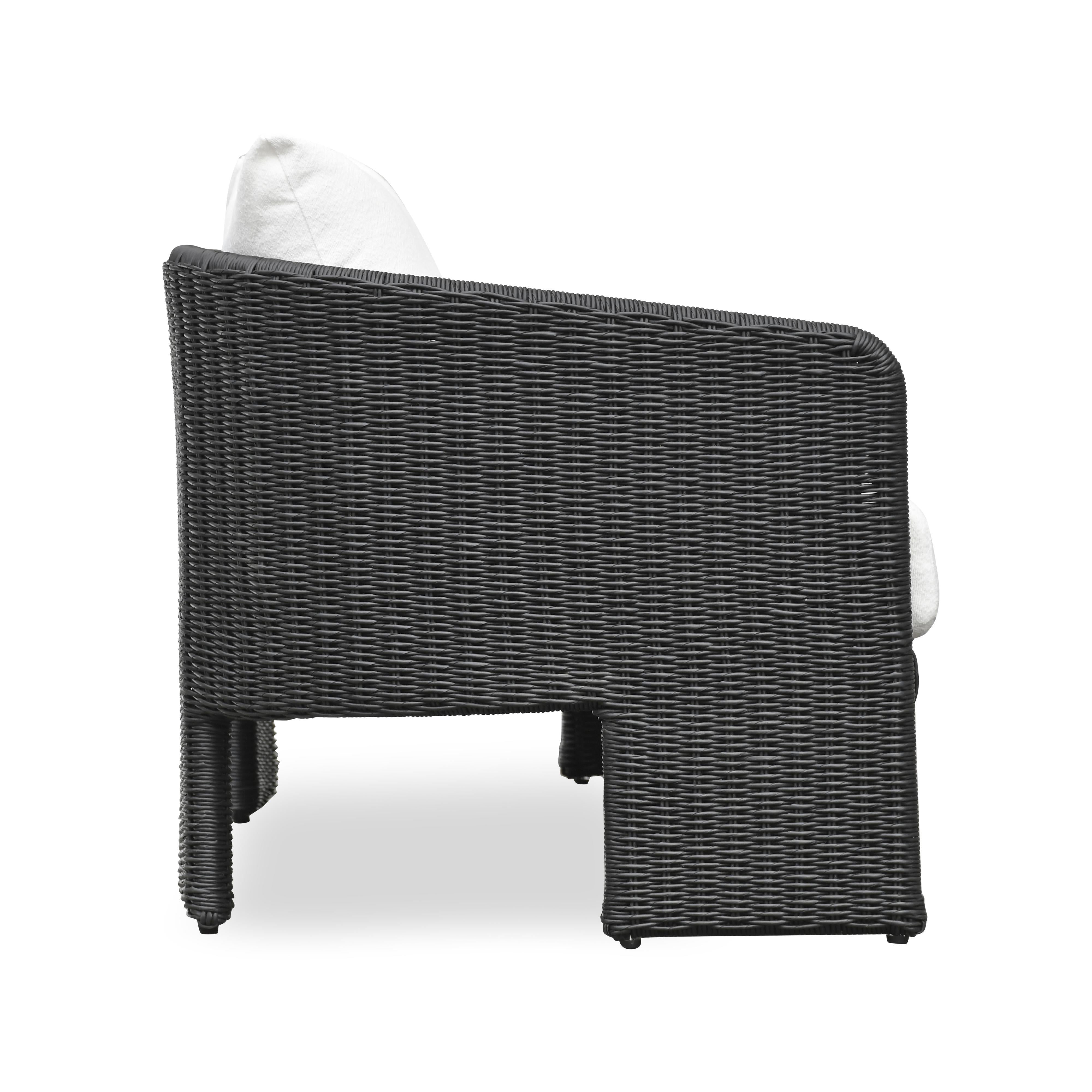 Alexa 80" Rattan Performance Fabric Outdoor Sofa