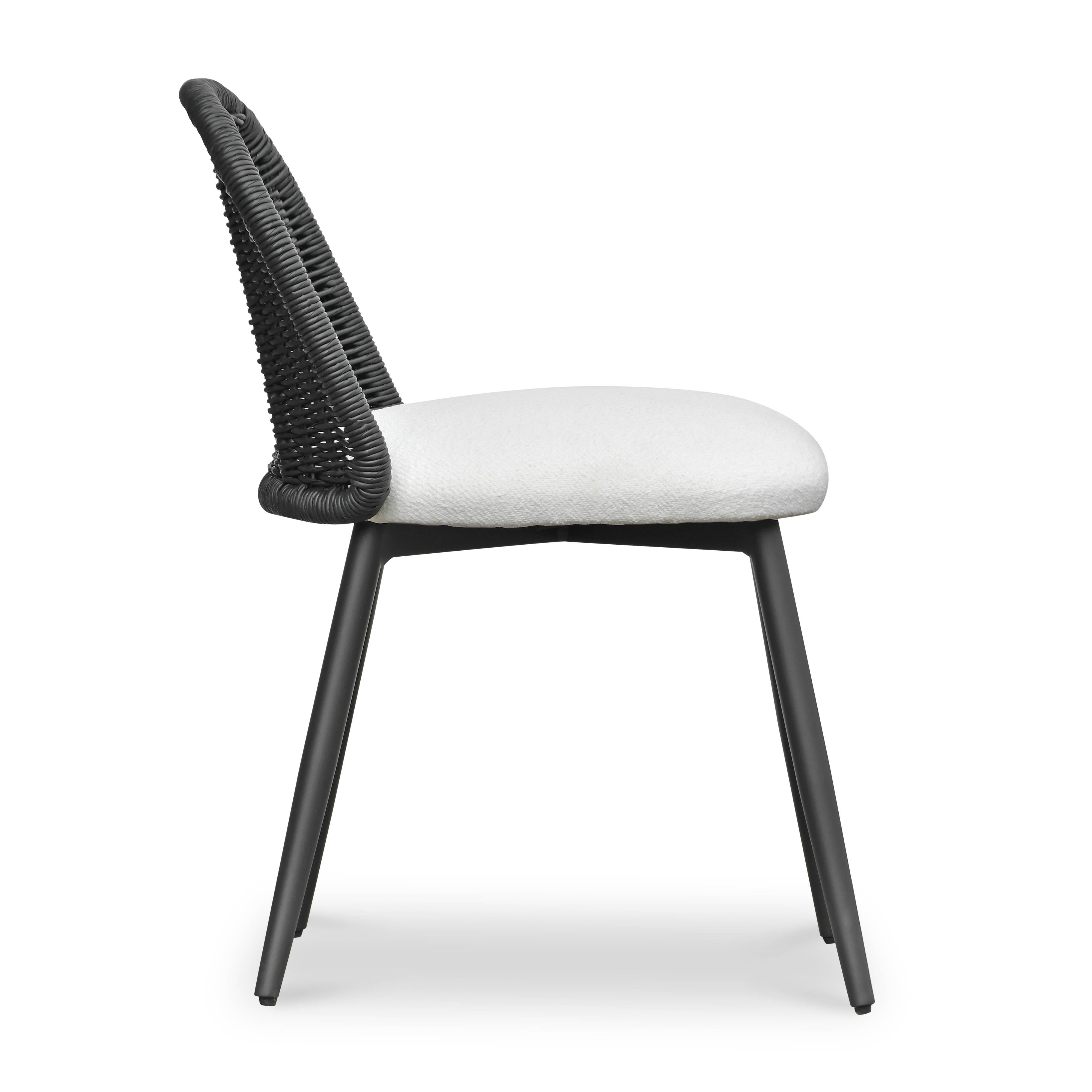 Alexa Rattan Performance Fabric Dining Chair