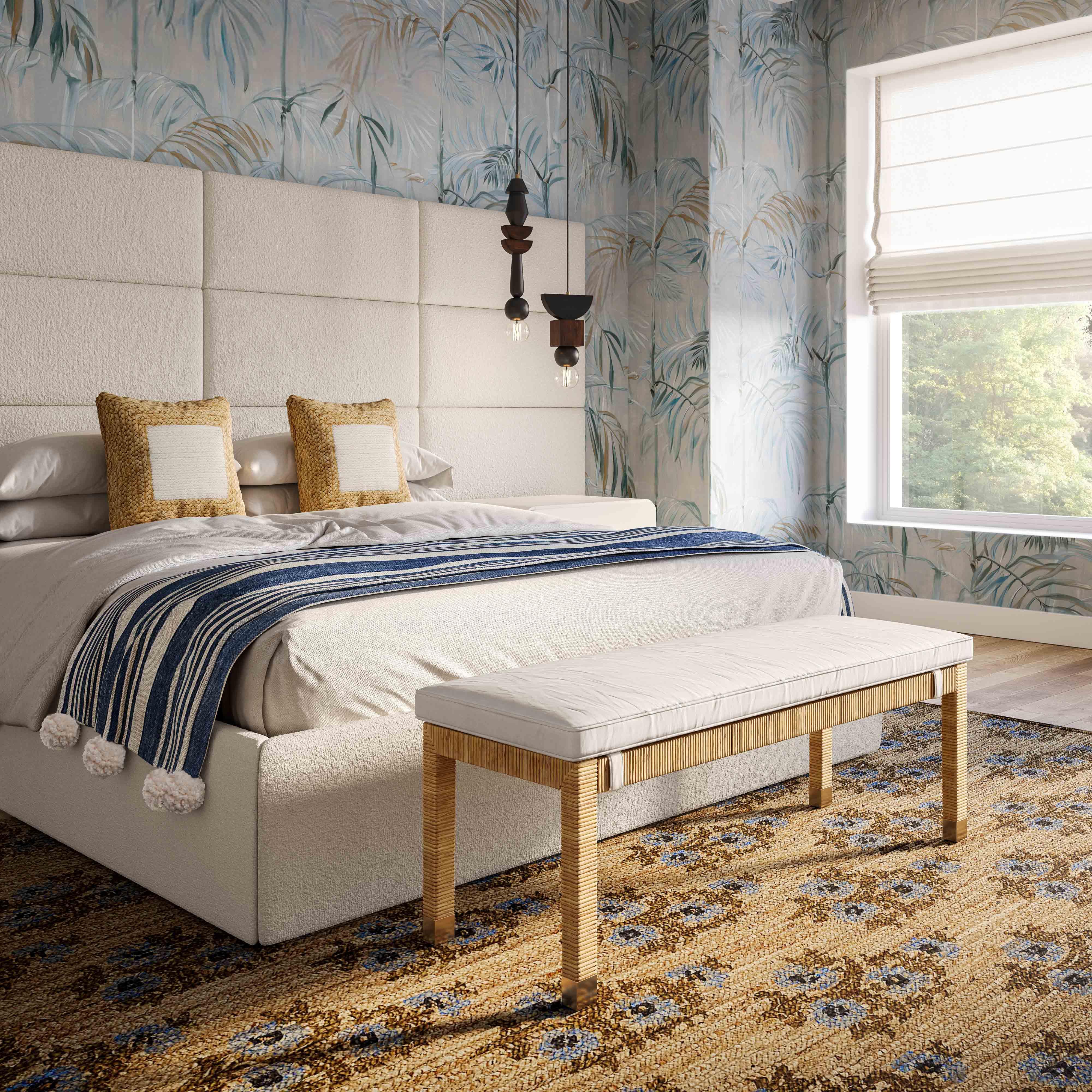 Amara Woven Rattan Performance Fabric Bench Benches TOV Furniture , Black Friday Sale TOV Furniture Furniture Sale, Old Bones Co, Mid Century Furniture Sale, Four Hands Furniture, Black Friday Sale Amara Woven Rattan Performance Fabric Bench,Gus Sale, Perigold Amara Woven Rattan Performance Fabric Bench Benches Black Friday Sale , Perigold Sale Amara Woven Rattan Performance Fabric Bench,Amara Woven Rattan Performance Fabric Bench Lulu and Georgia, Burke Decor Sale Amara Woven Rattan Performance Fabric Benc