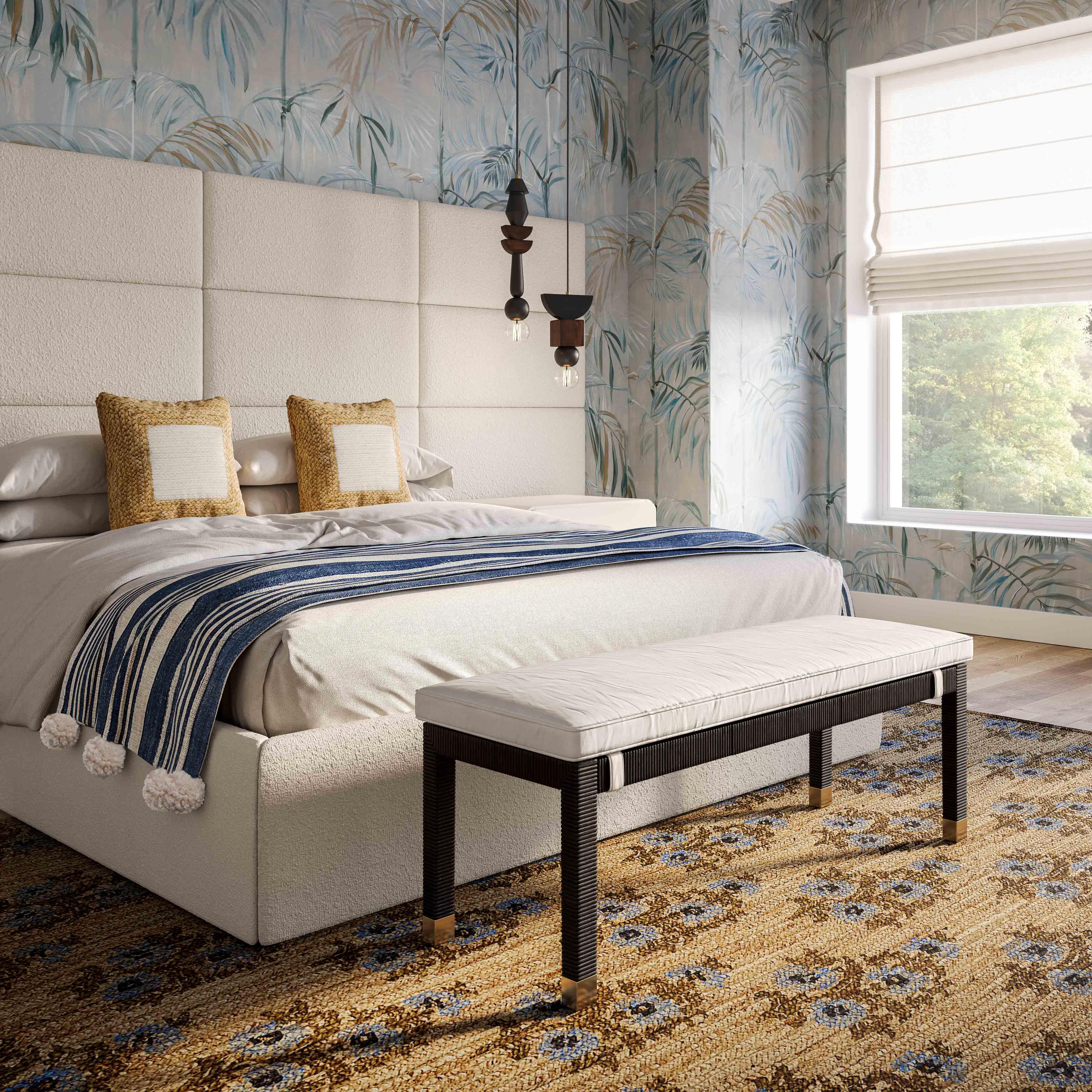 Amara Woven Rattan Performance Fabric Bench Benches TOV Furniture , Black Friday Sale TOV Furniture Furniture Sale, Old Bones Co, Mid Century Furniture Sale, Four Hands Furniture, Black Friday Sale Amara Woven Rattan Performance Fabric Bench,Gus Sale, Perigold Amara Woven Rattan Performance Fabric Bench Benches Black Friday Sale , Perigold Sale Amara Woven Rattan Performance Fabric Bench,Amara Woven Rattan Performance Fabric Bench Lulu and Georgia, Burke Decor Sale Amara Woven Rattan Performance Fabric Benc